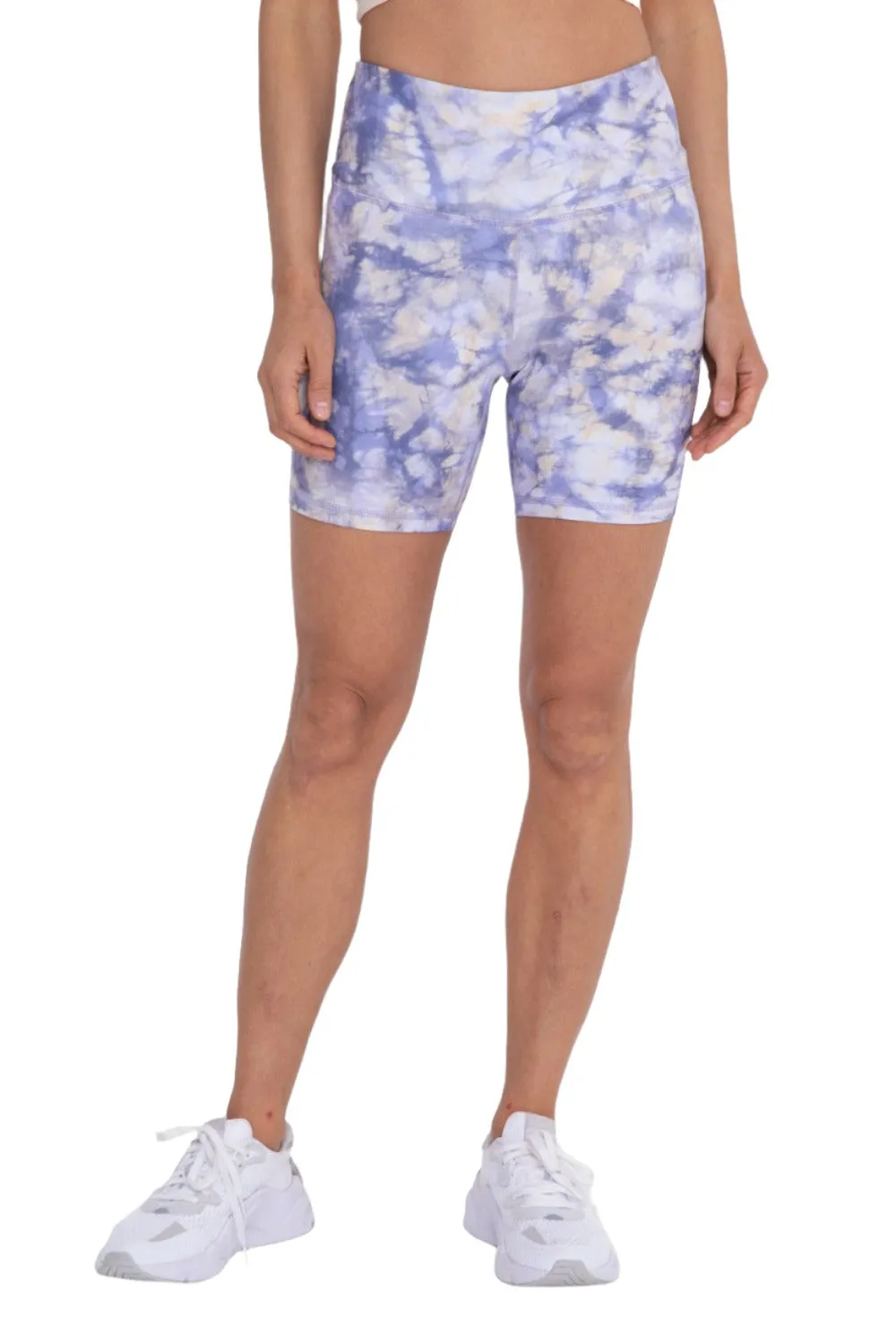 Short de motard à taille haute en tie-dye océan mono B APH-B0158
