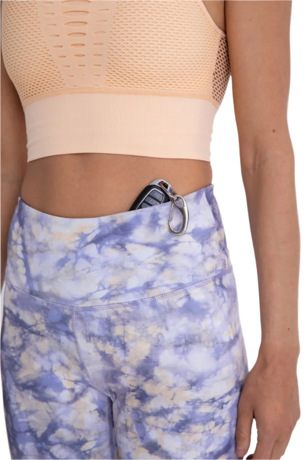 Short de motard à taille haute en tie-dye océan mono B APH-B0158