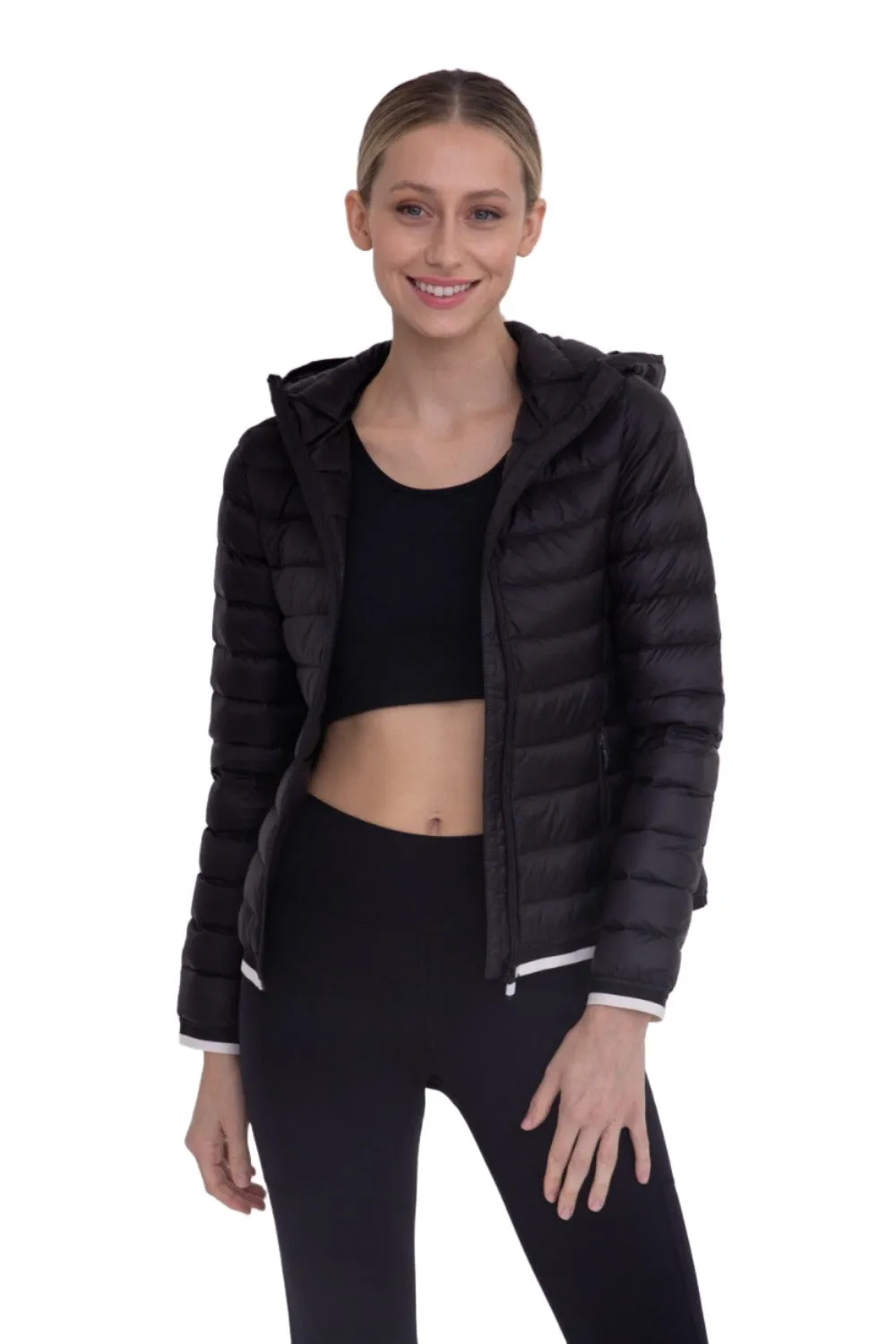 Veste matelassée mono B avec capuche SB041