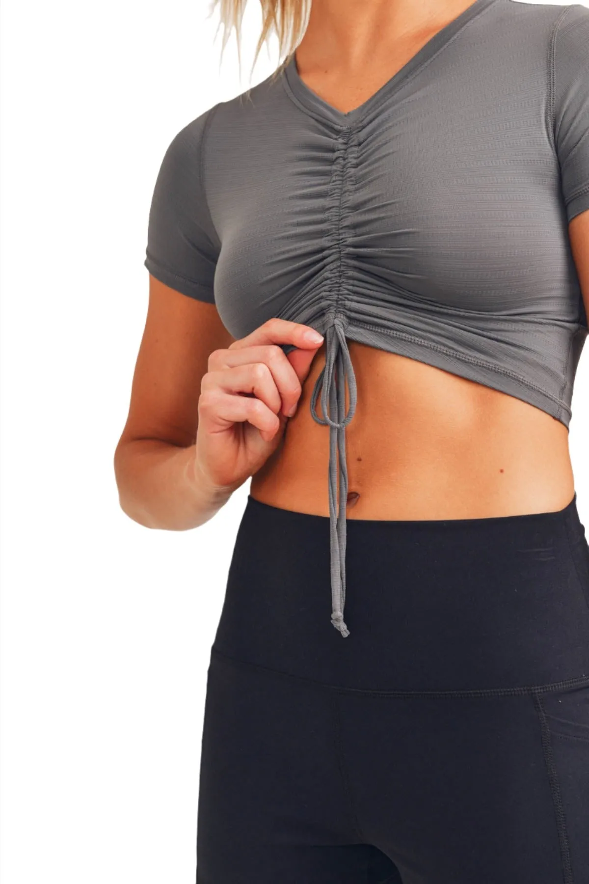 Crop perforé ruché mono B AT-A038