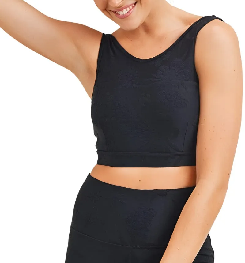 Soutien-gorge de sport Jacquard Hibiscus Texturé Mono B TACTEL AT8079