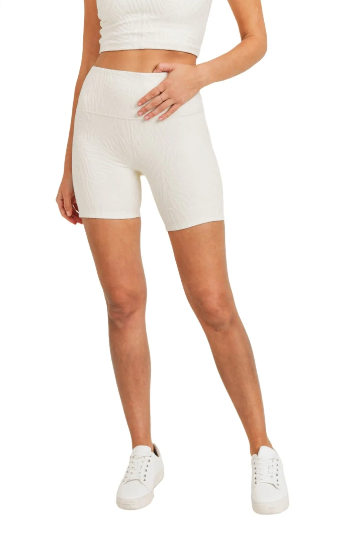 Short de vélo texturé zébré Mono B APH8111