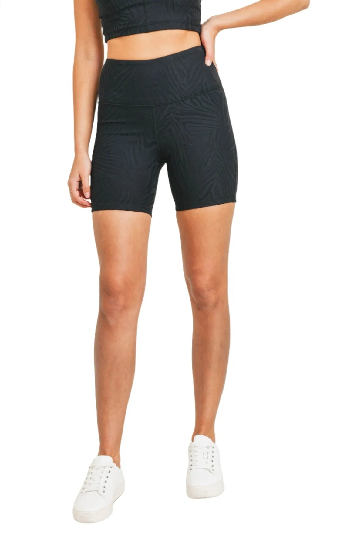 Short de vélo texturé zébré Mono B APH8111