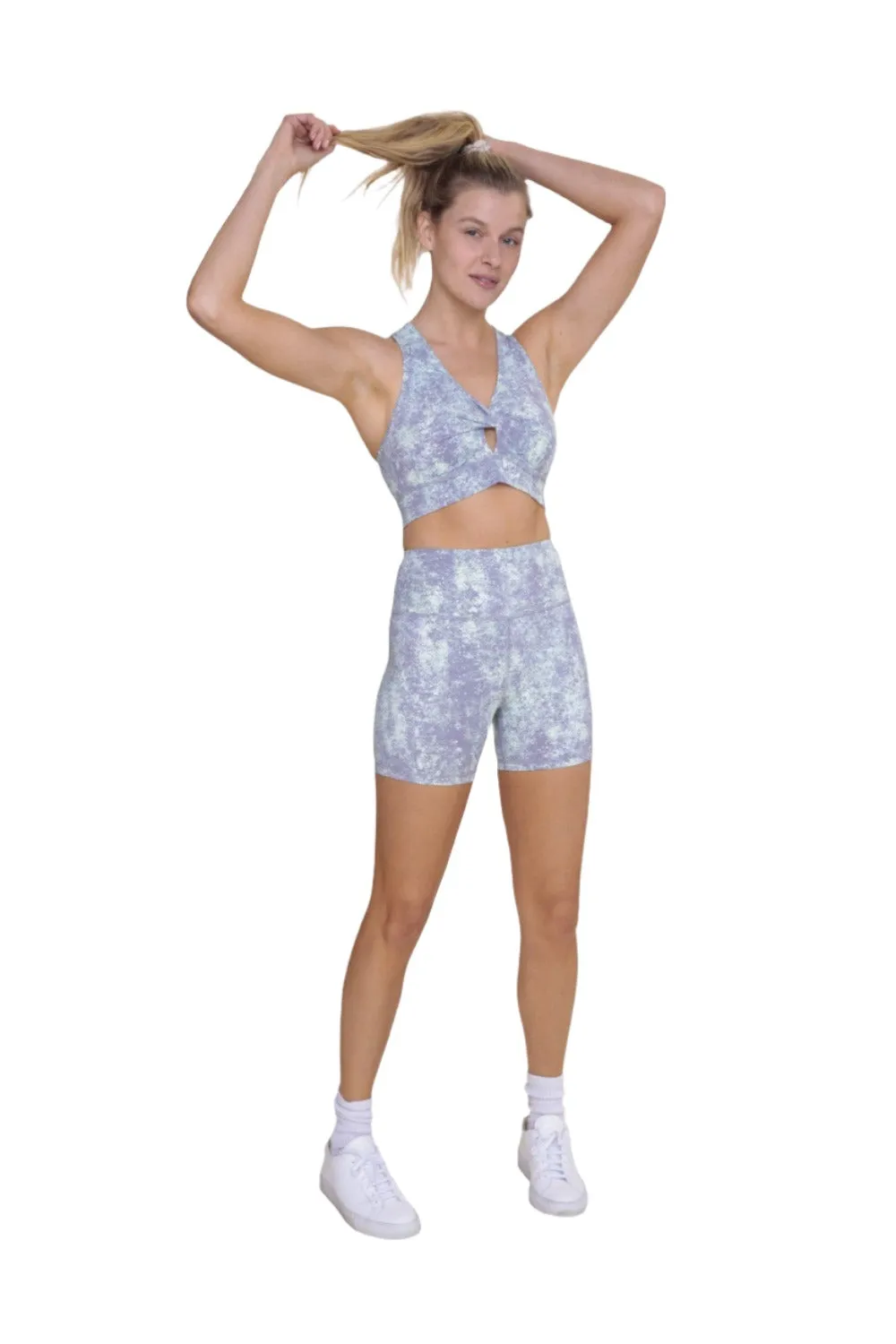Short actif délavage acide tie-dye mono B APH-B0186 et plus