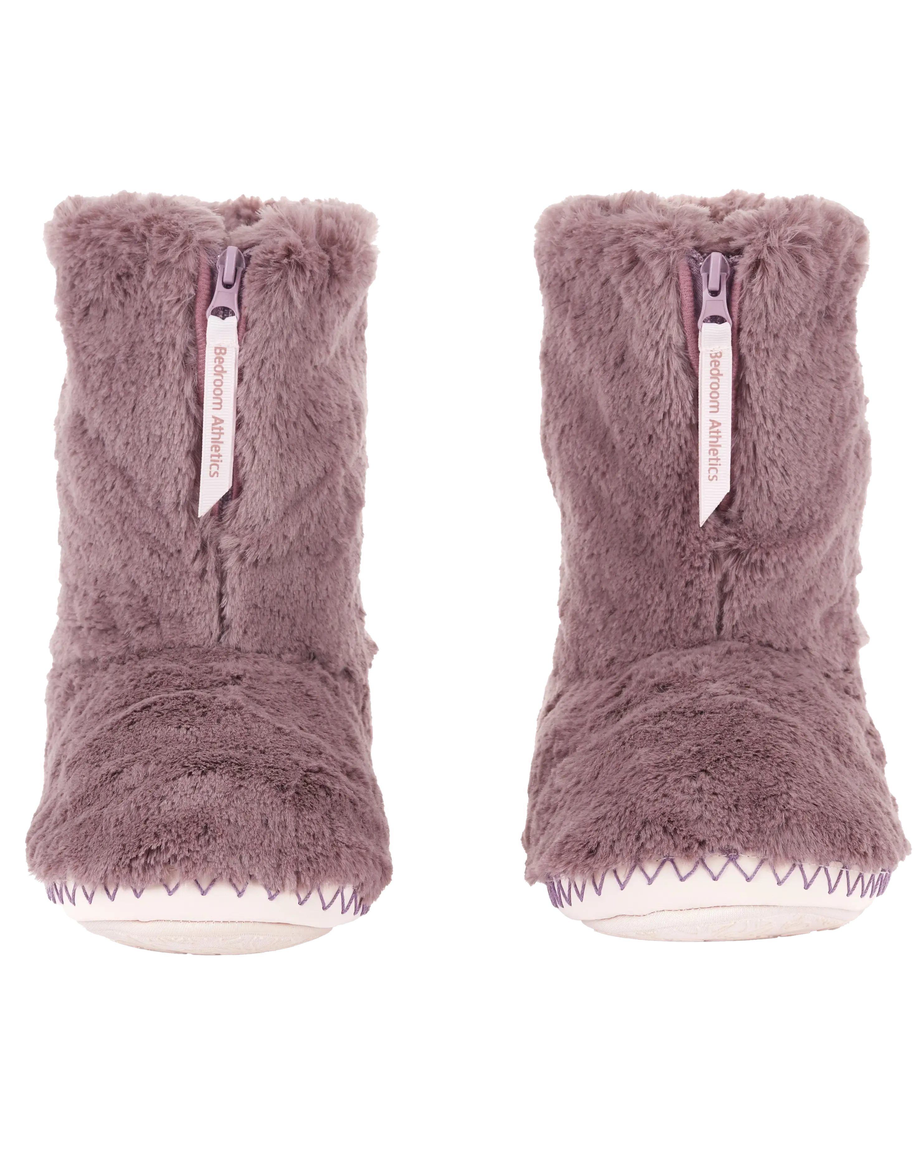 Bottes pantoufles en fausse fourrure Monroe en aquarelle et rose poussiéreux