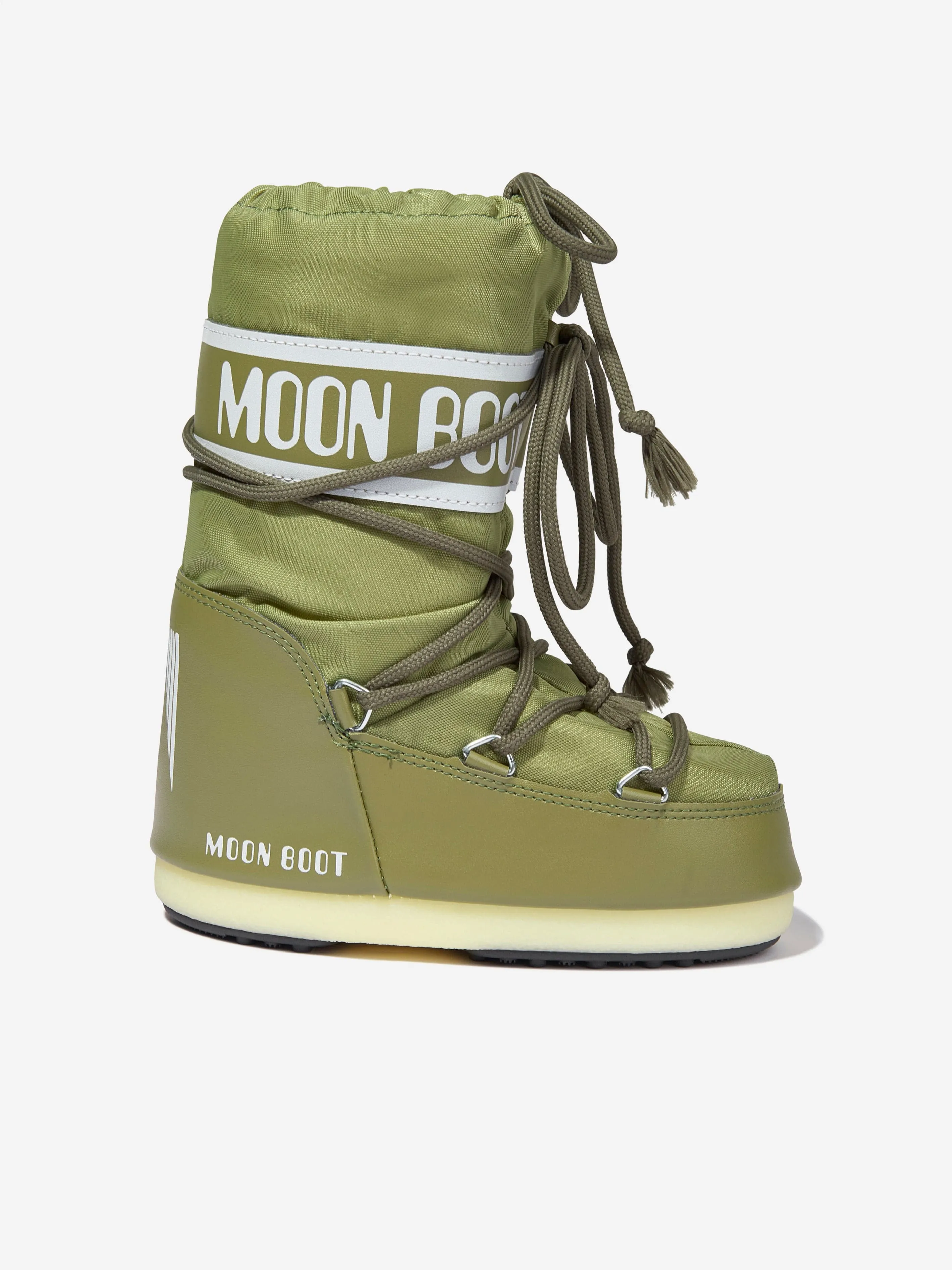 Moon Boot Kids Icon Bottes de neige en nylon vertes