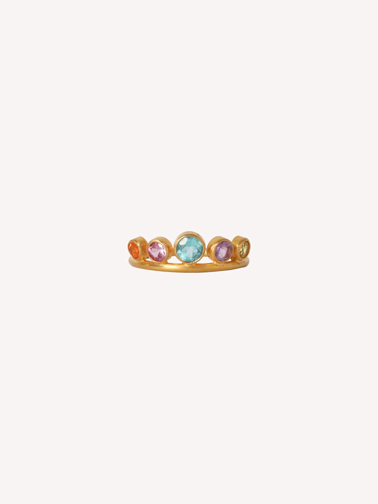 MULTICOLORED CROWN RING