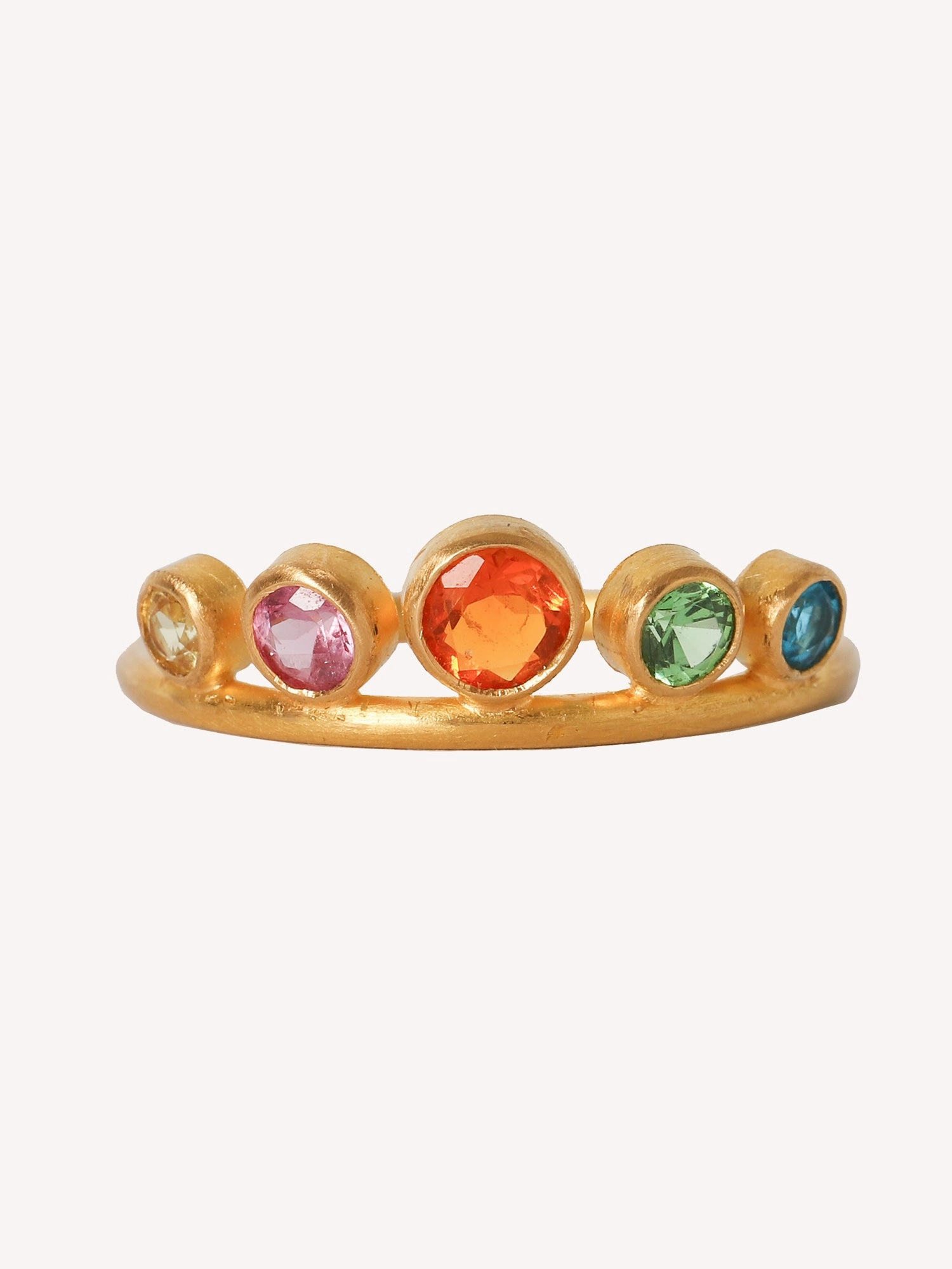 MULTICOLORED CROWN RING