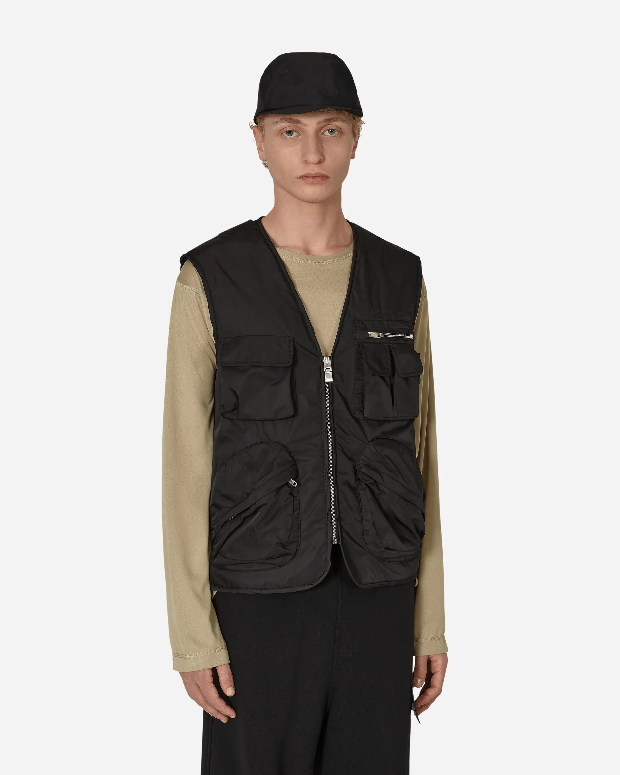 Gilet en Nylon Multi-Poches Noir