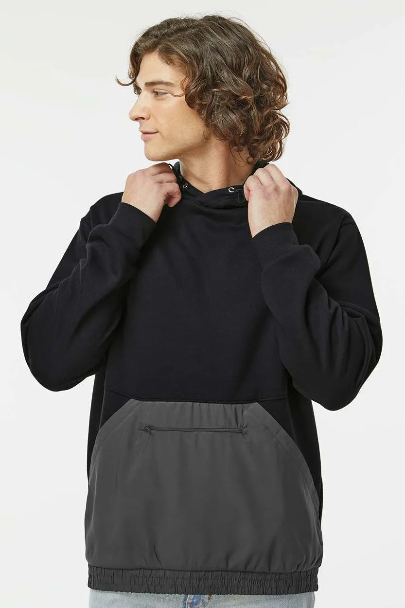 MV Sport Sweat à capuche mixte pour hommes avec poche - Noir/Gris anthracite Vêtements Mv-Sport
