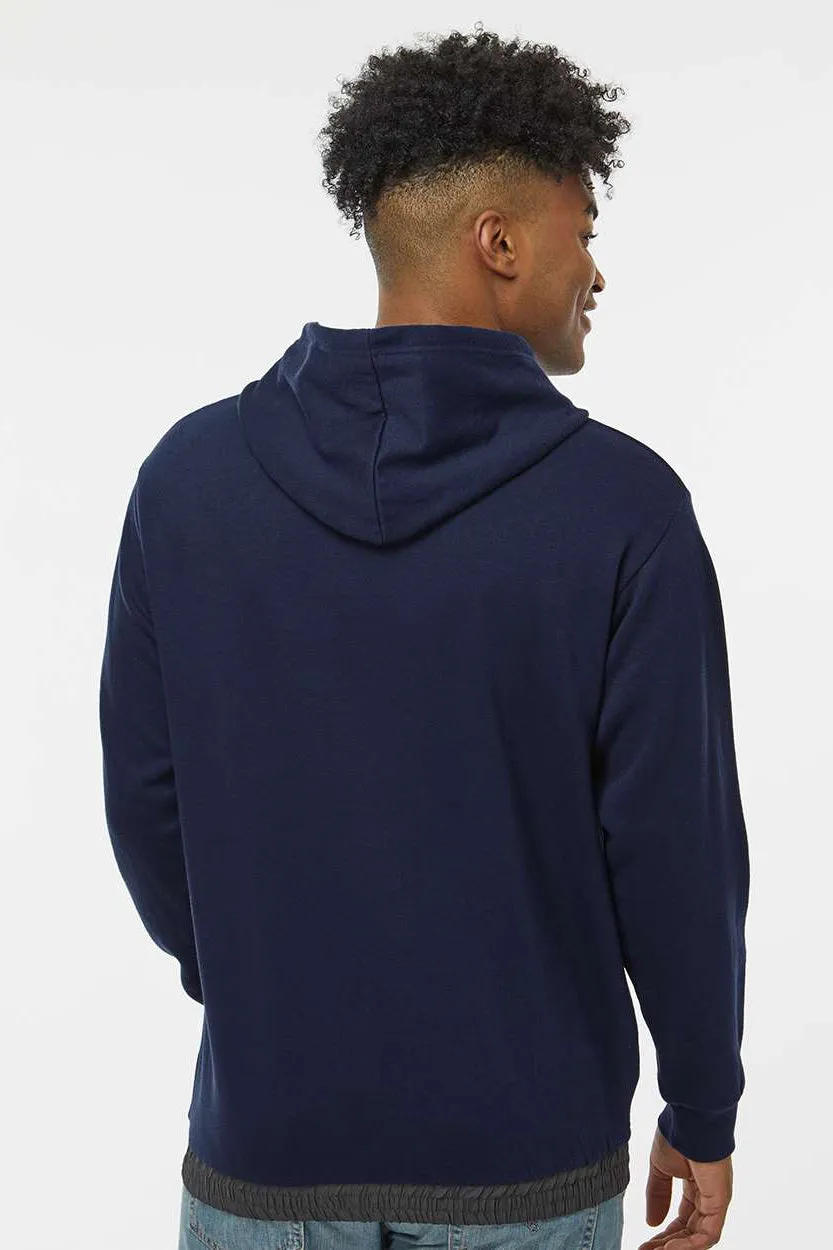 MV Sport Sweat à capuche mixte pour hommes avec poche - Bleu marine/Gris anthracite Vêtements Mv-Sport
