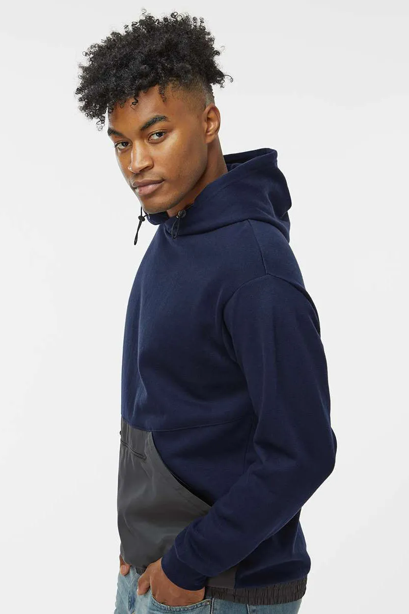 MV Sport Sweat à capuche mixte pour hommes avec poche - Bleu marine/Gris anthracite Vêtements Mv-Sport
