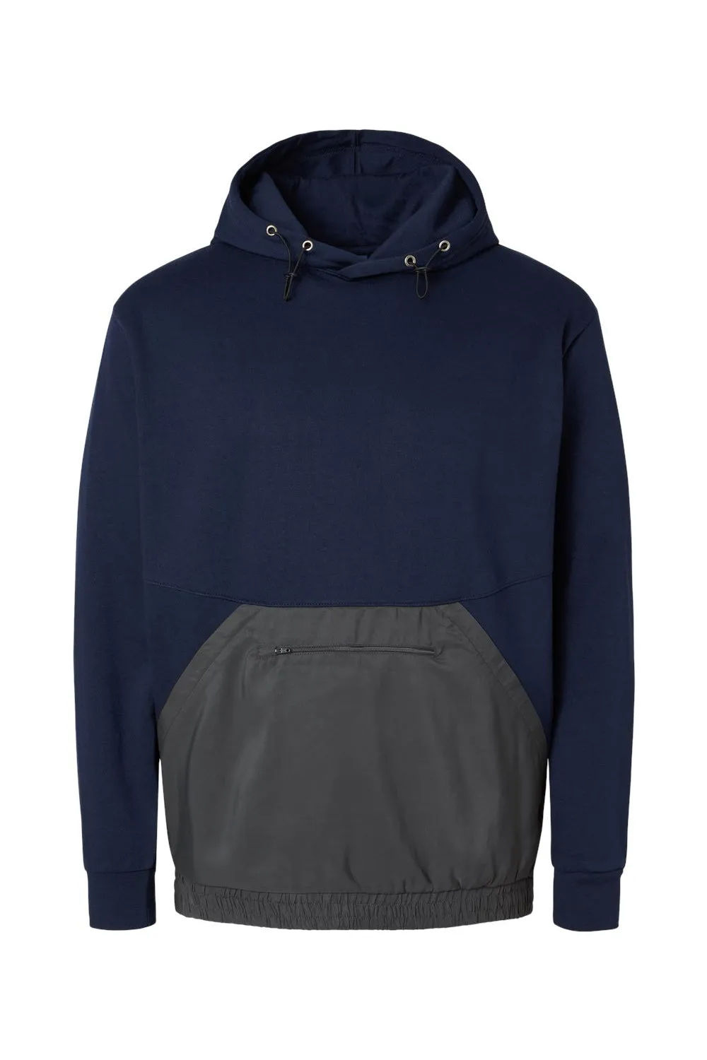 MV Sport Sweat à capuche mixte pour hommes avec poche - Bleu marine/Gris anthracite Vêtements Mv-Sport