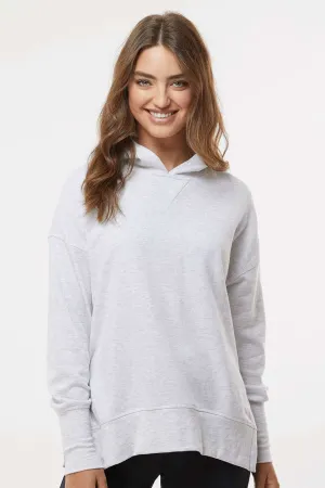 MV Sport Womens French Terry Hooded Sweatshirt Hoodie - Ash Grey Clothing Mv-Sport