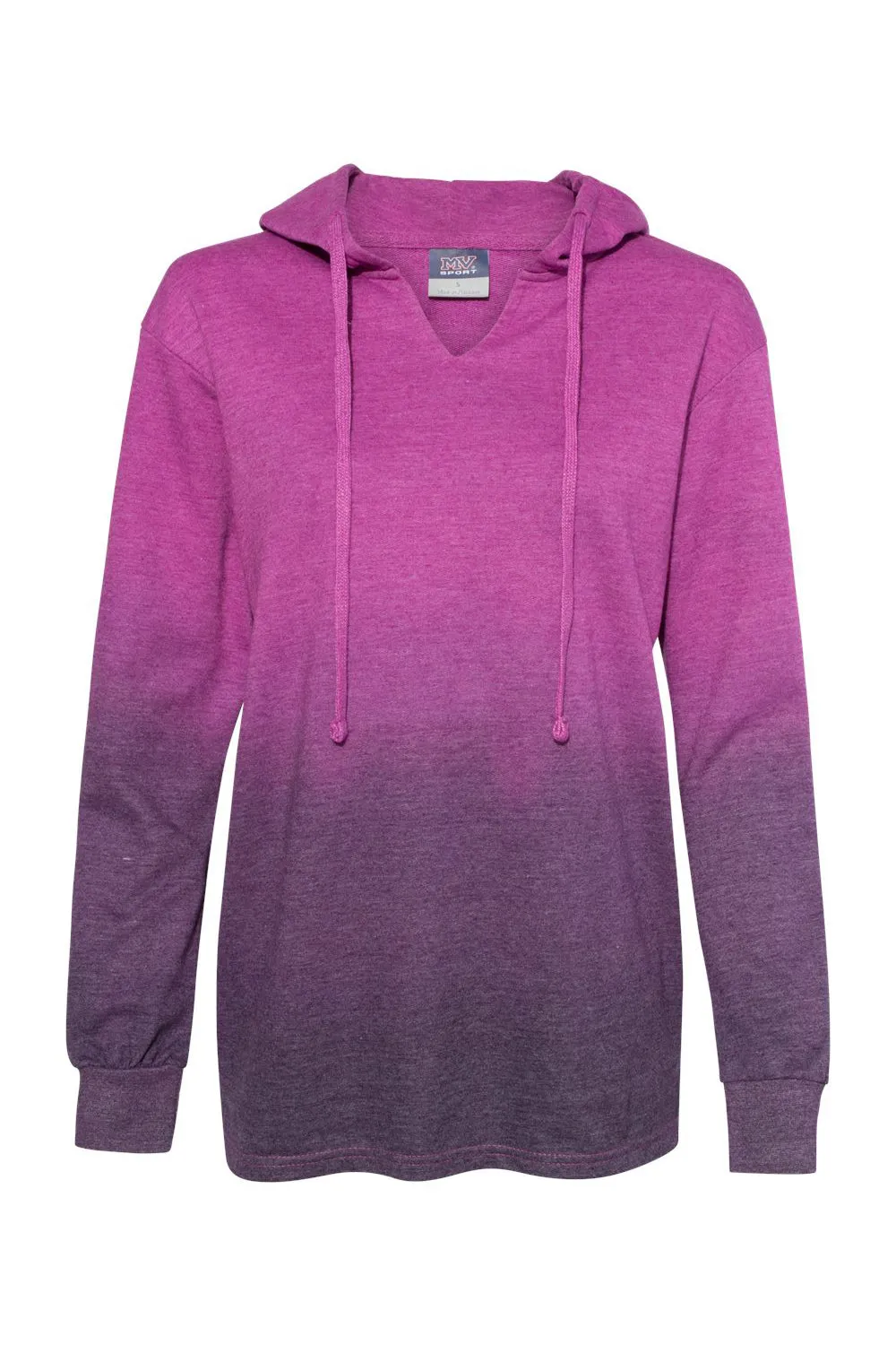 MV Sport Sweat à capuche en French Terry dégradé pour femme - Rose Fruit du Dragon/Bleu marine Vêtements Mv-Sport