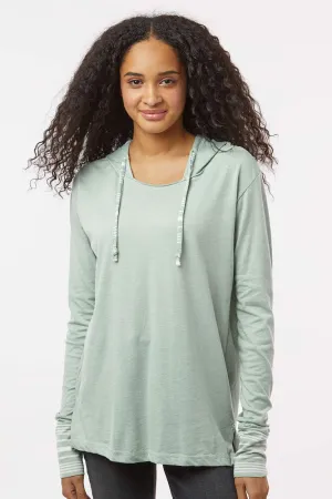 MV Sport Womens Heathered Jersey Hooded T-Shirt Hoodie - Greenstone Clothing Mv-Sport