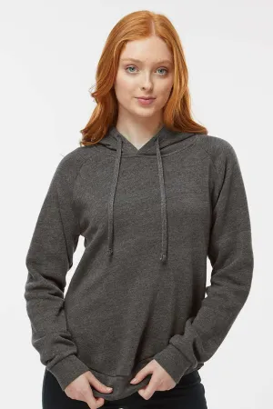 MV Sport Womens Jordan Angel Fleece Hooded Sweatshirt Hoodie - Charcoal Grey Clothing Mv-Sport