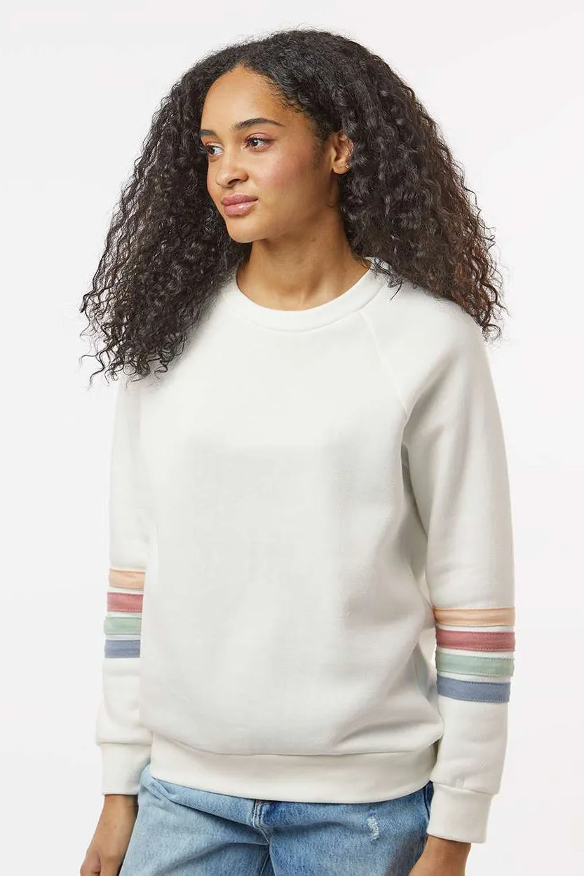 MV Sport Sweat-shirt à manches rayées pour femmes - Vêtement ivoire Mv-Sport