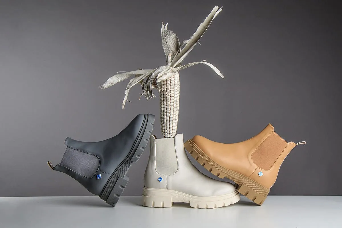 Mes Bottes Véganes en Cuir Dallas Chelsea | Gris