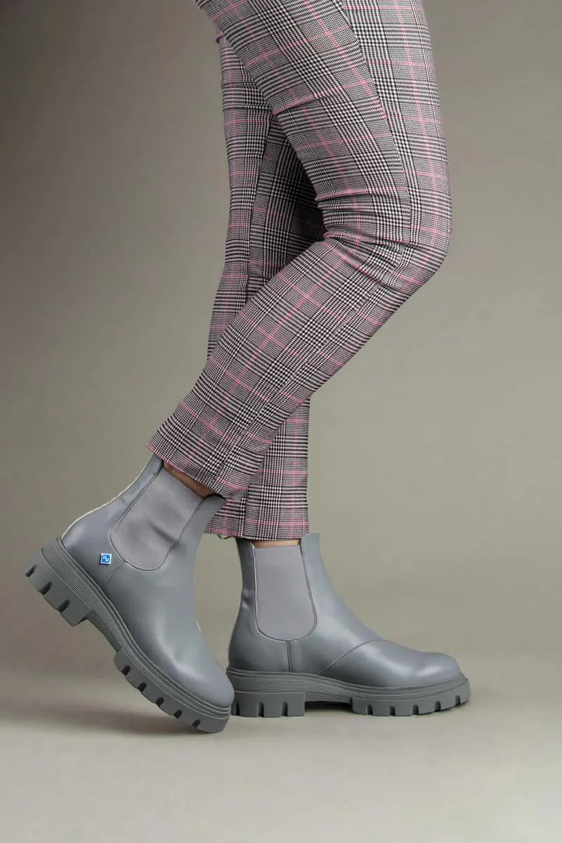 Mes Bottes Véganes en Cuir Dallas Chelsea | Gris