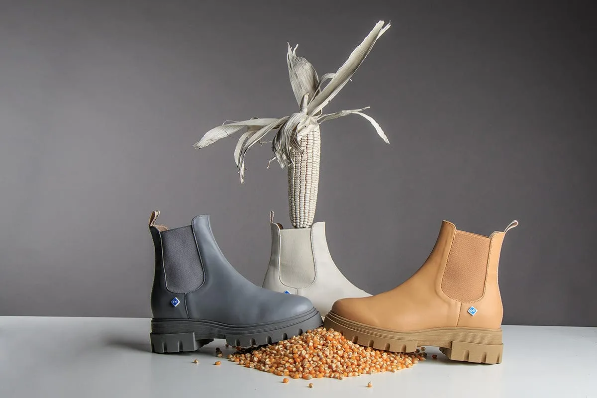 Mes Bottes Véganes en Cuir Dallas Chelsea | Gris