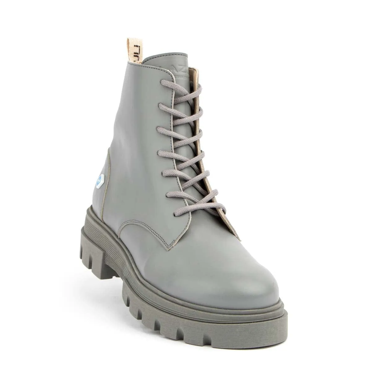 Mes Bottes Véganes en Cuir de Maïs de Combat | Gris
