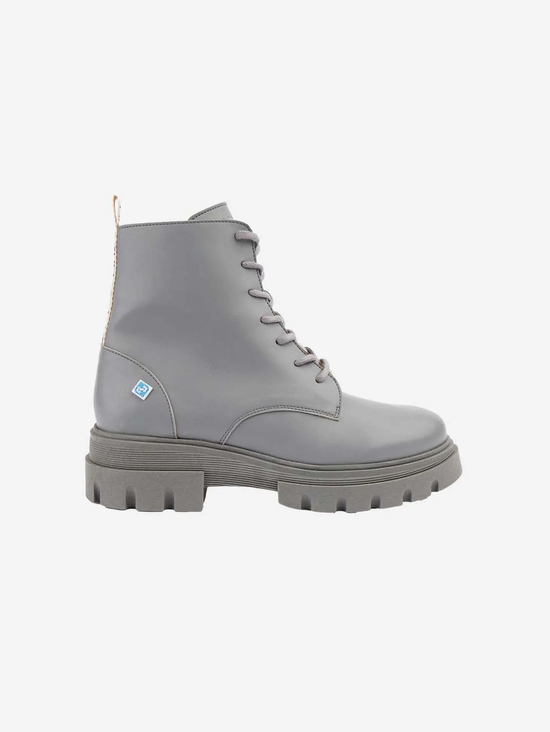 Mes Bottes Véganes en Cuir de Maïs de Combat | Gris