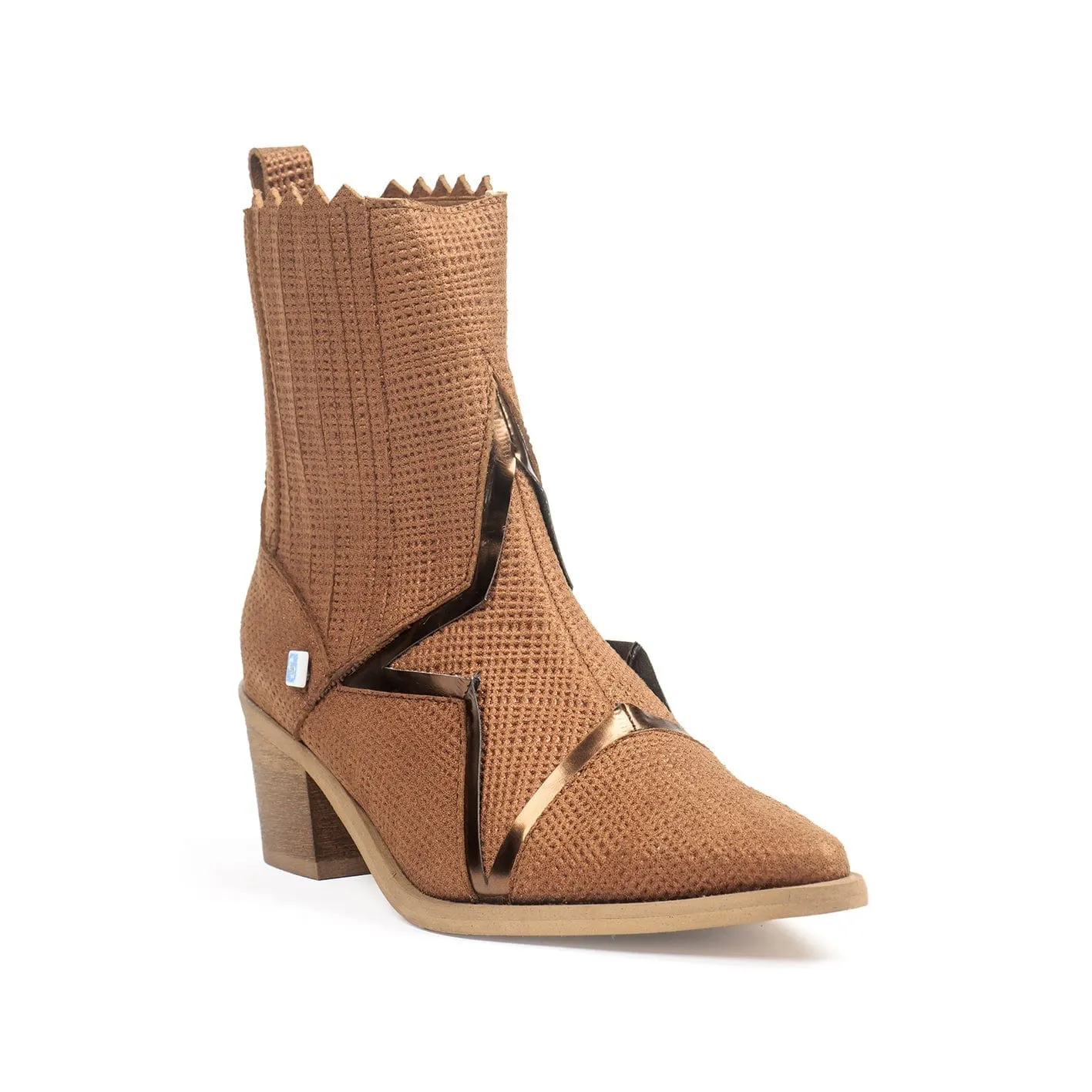 Mes Bottes Western Vegan en Cuir de Maïs Bruma Star | Marron