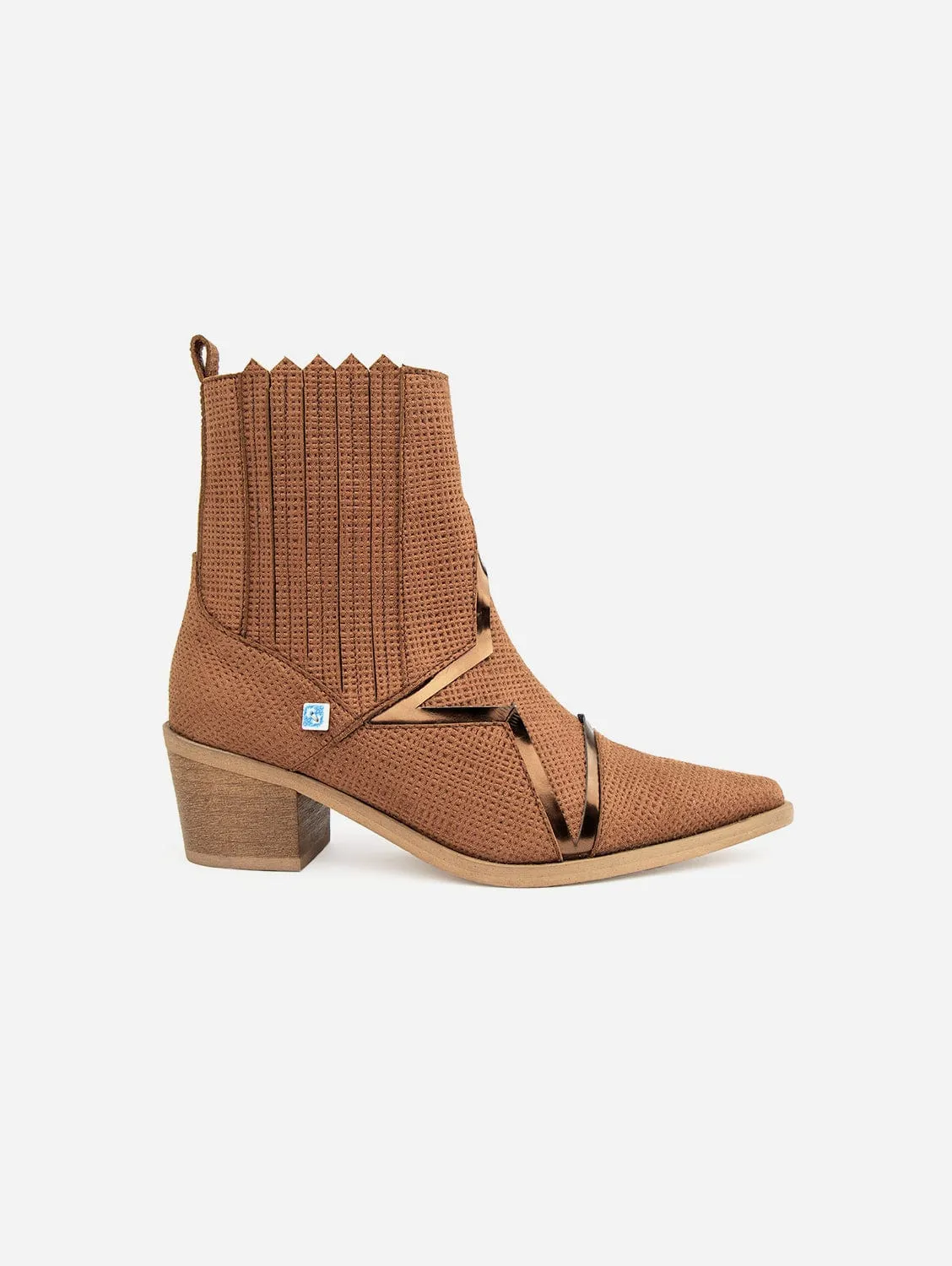 Mes Bottes Western Vegan en Cuir de Maïs Bruma Star | Marron