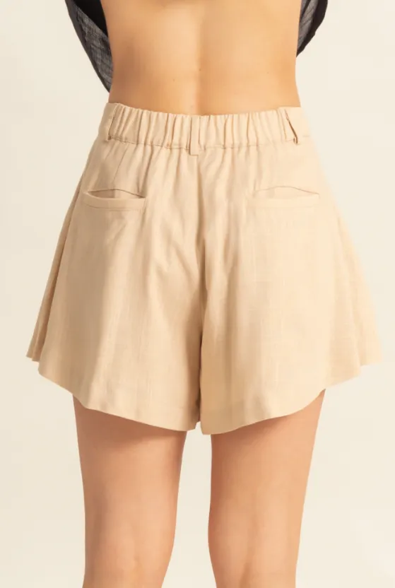 Mylah Shorts en Lin Évasés