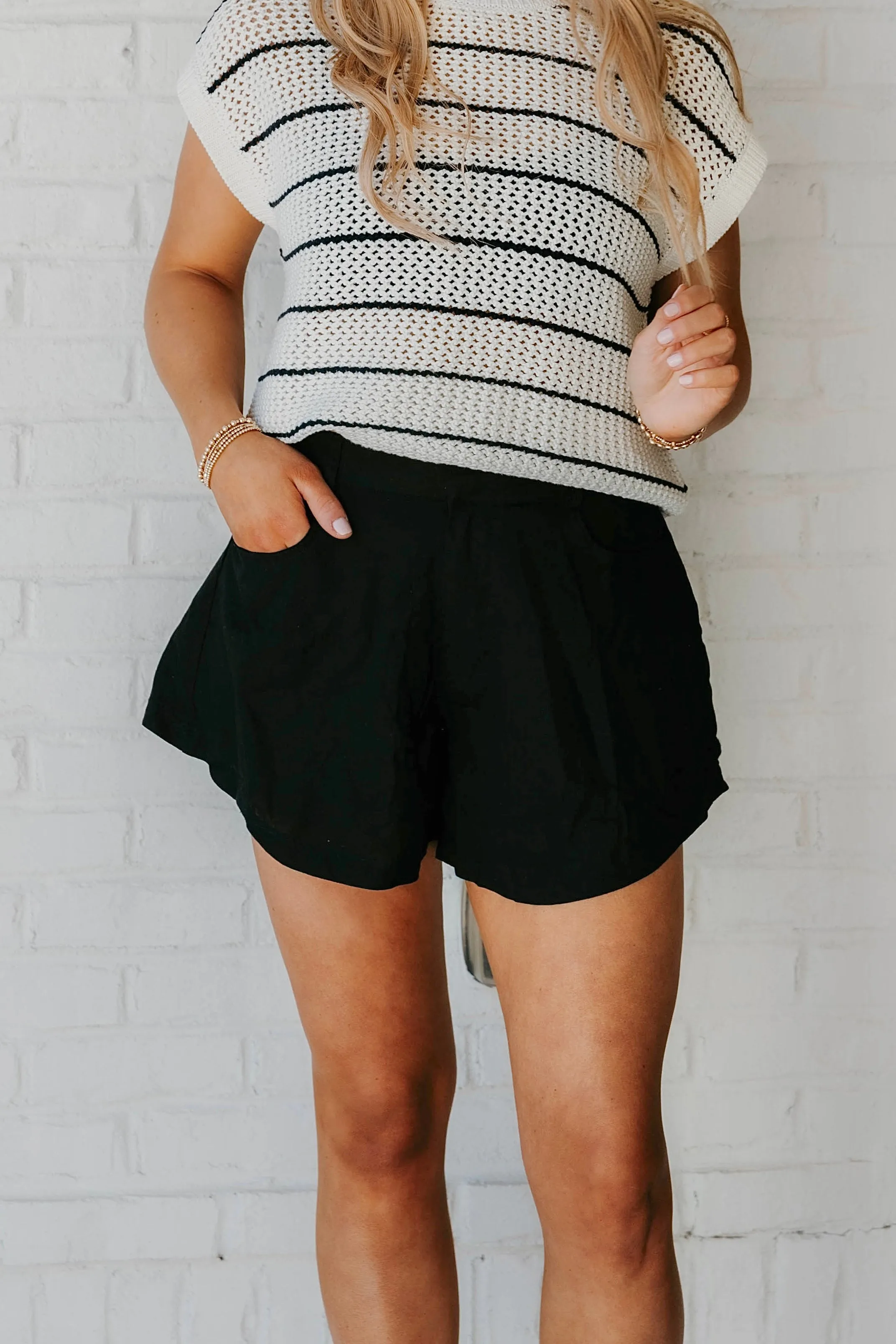 Mylah Shorts en Lin Évasés