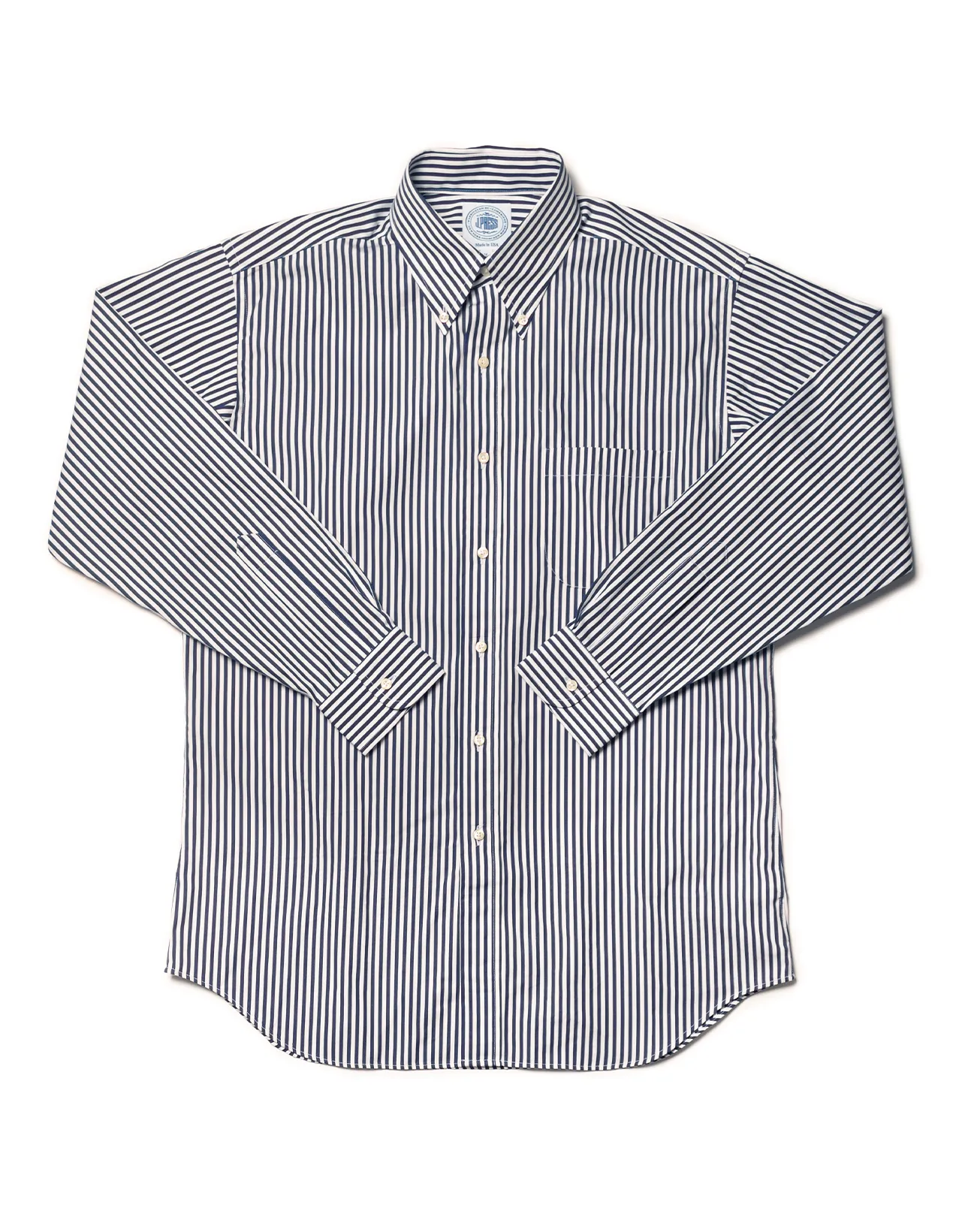 CHEMISE DE SPORT À RAYURES ÉPAISES BLEU MARINE