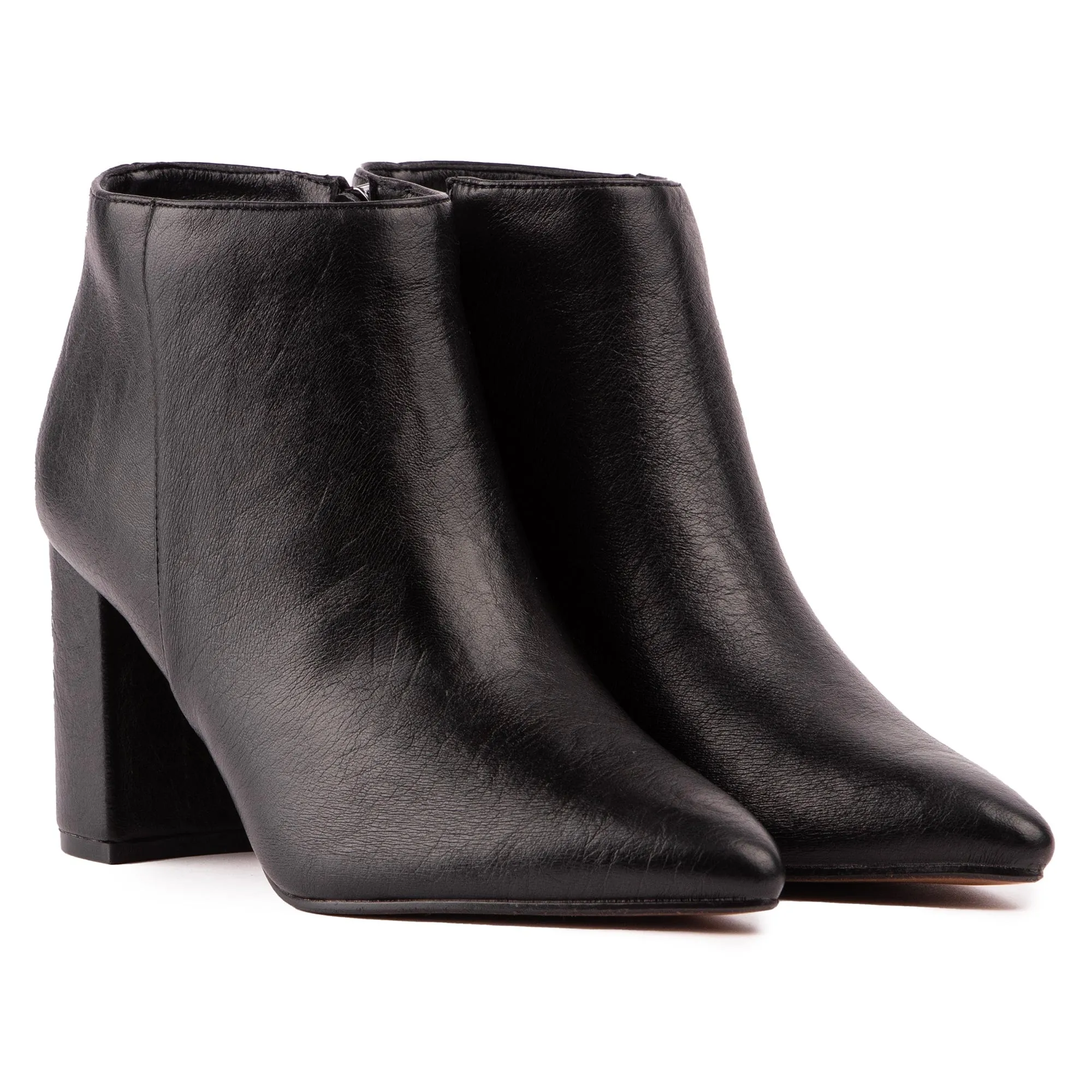 Bottes chelsea à talons en simili cuir vegan pour femmes Nectarine | Noir