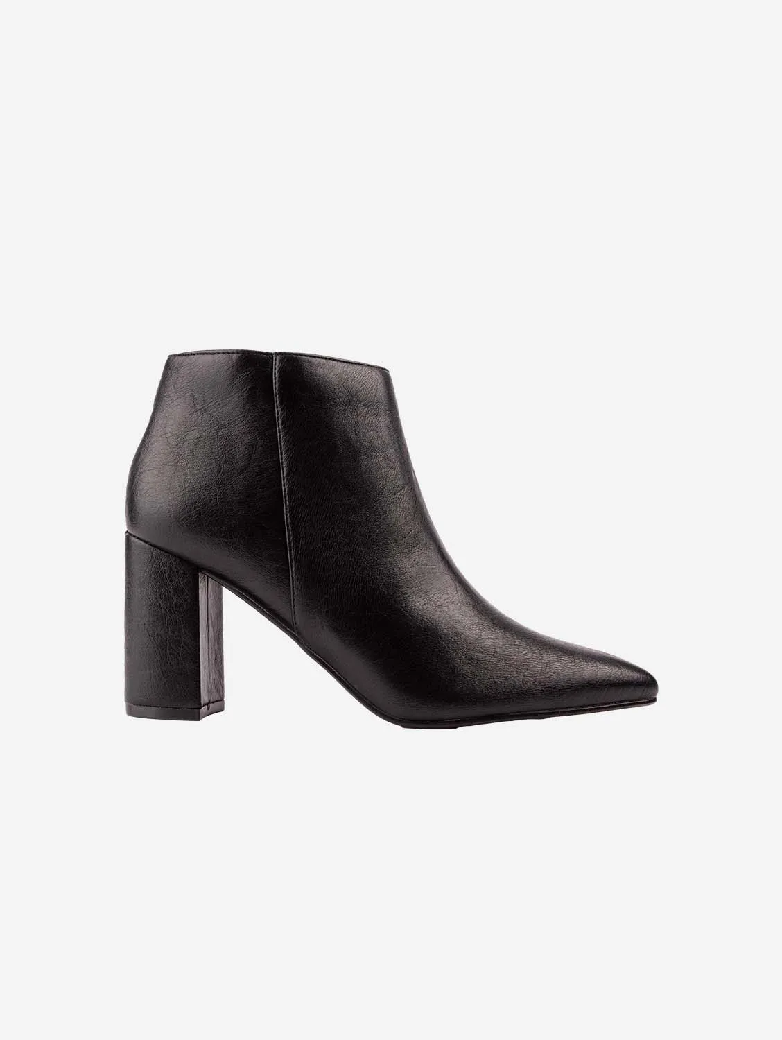 Bottes chelsea à talons en simili cuir vegan pour femmes Nectarine | Noir