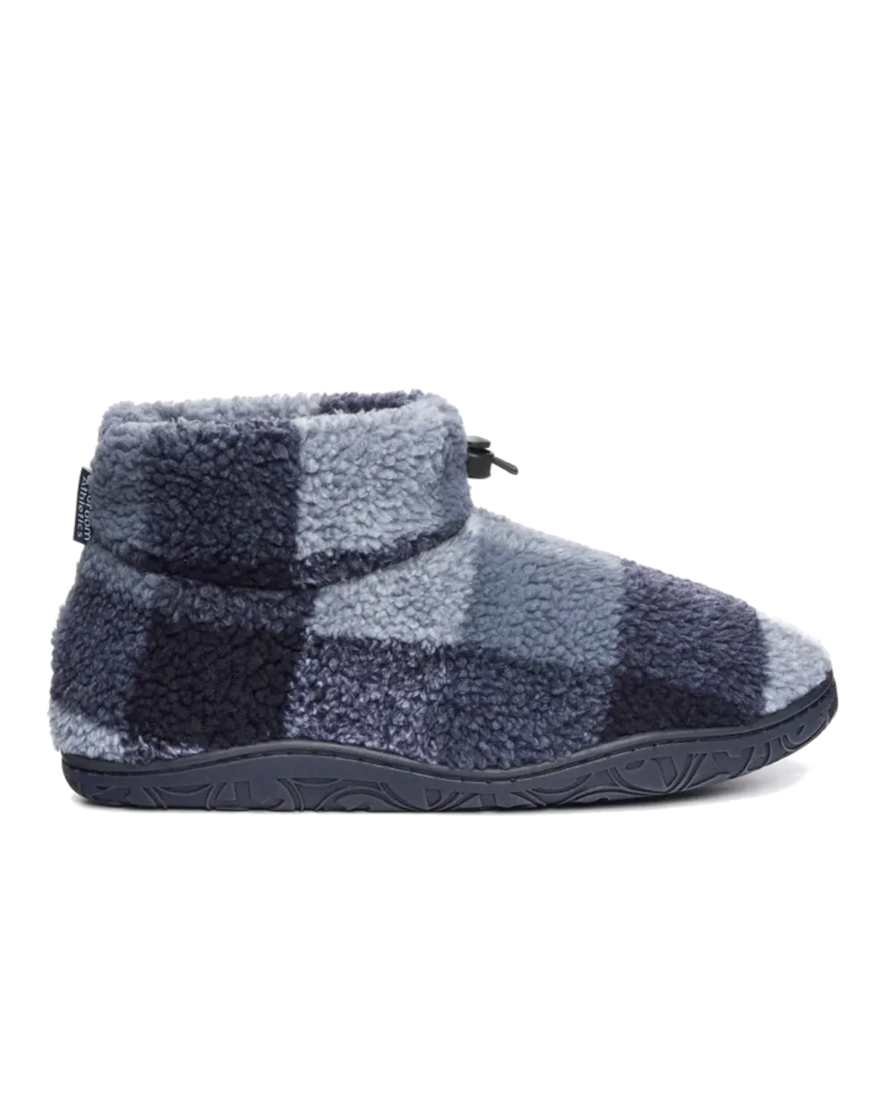 Bottes Pantoufles Neeson Sherpa à Carreaux Marine