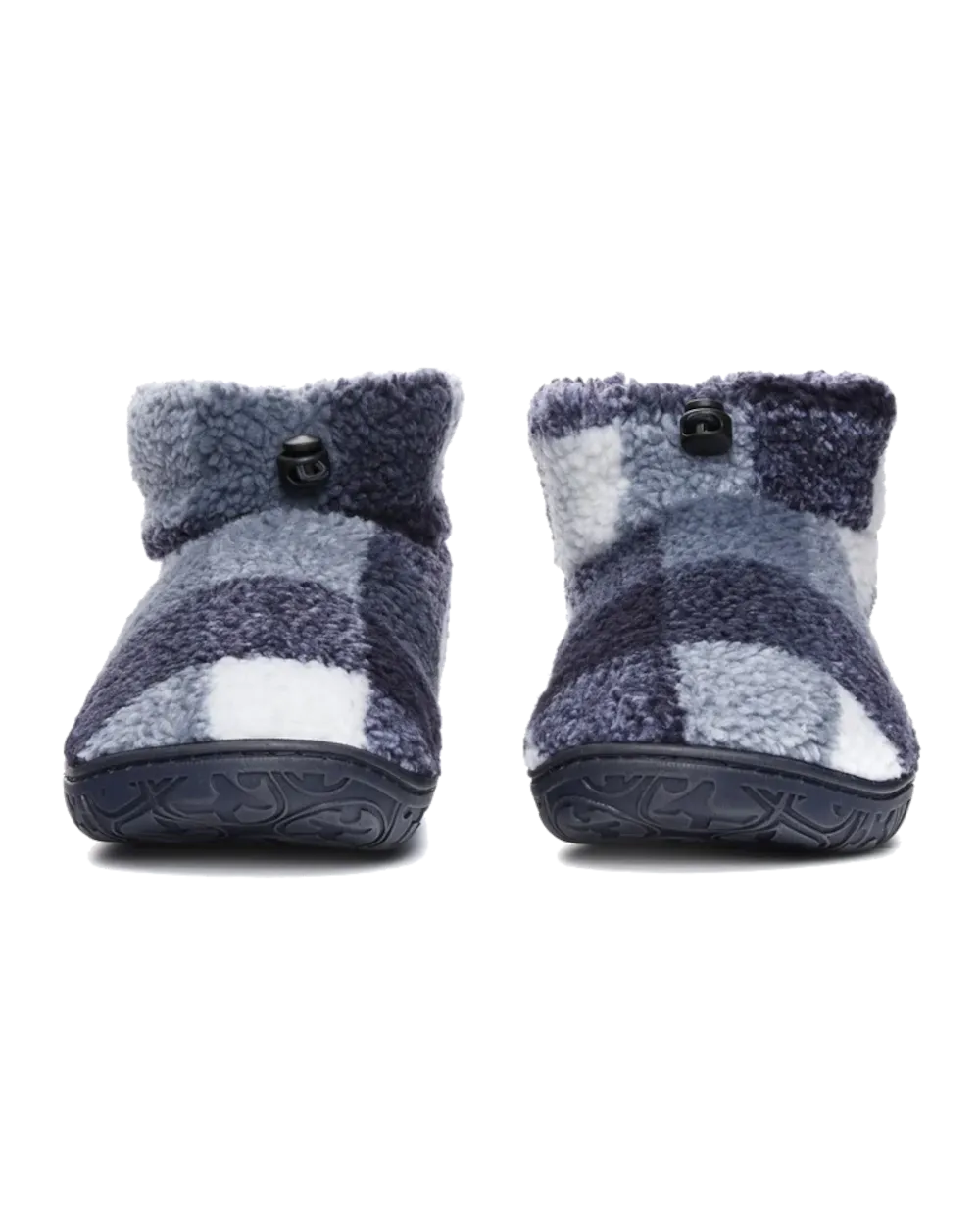 Bottes Pantoufles Neeson Sherpa à Carreaux Marine