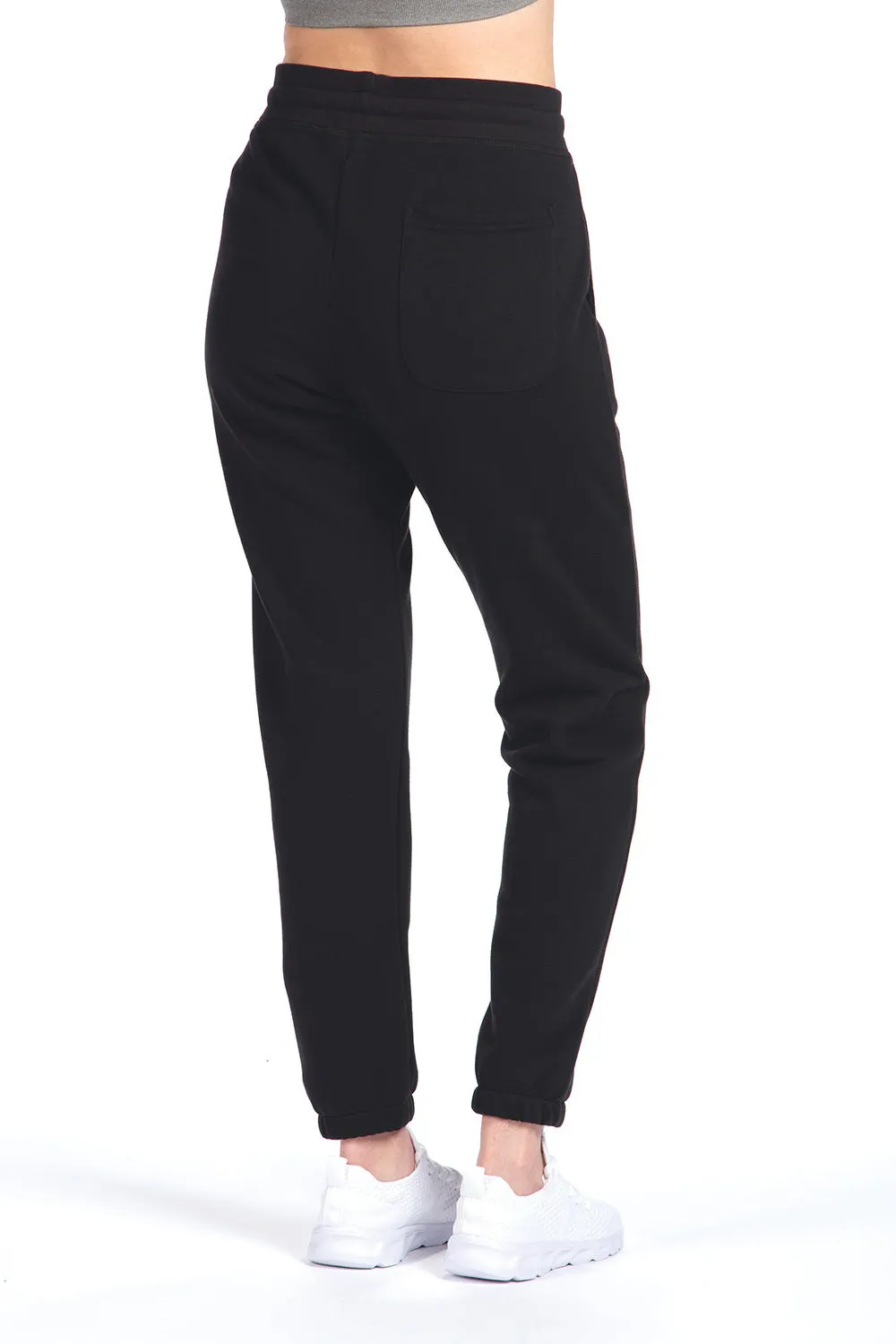 Pantalon en polaire pour hommes de niveau supérieur avec poches - Noir