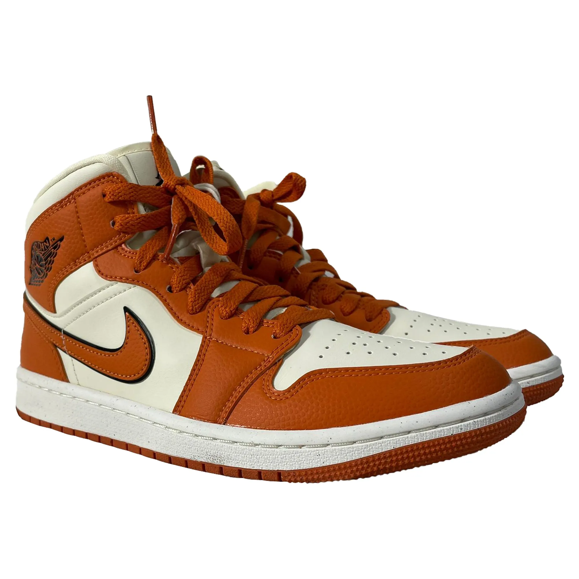 Chaussures Nike Jordan 1 Mid SE Sport Spice en cuir orange
