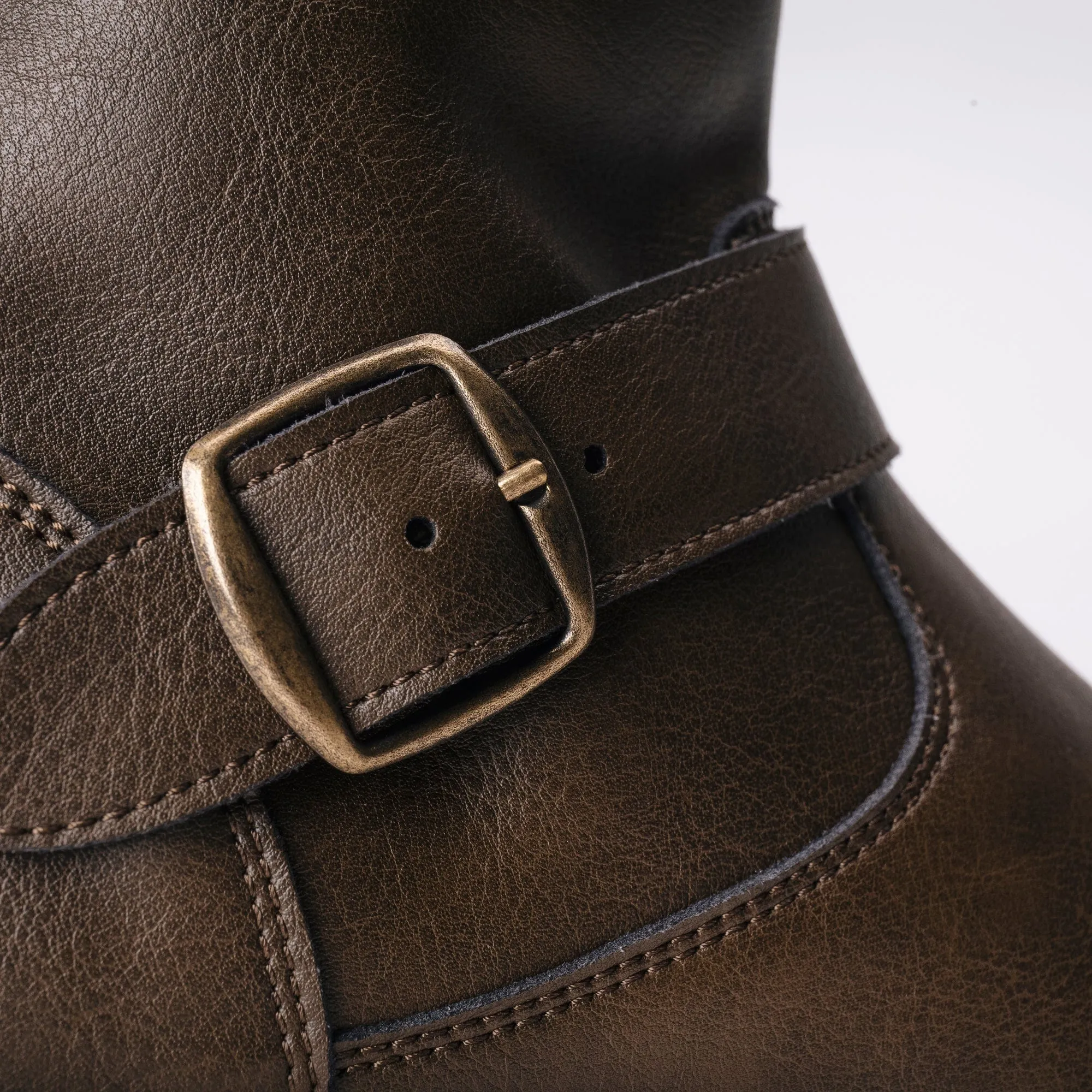 Bottes motard en simili-cuir vegan Odet | Vert