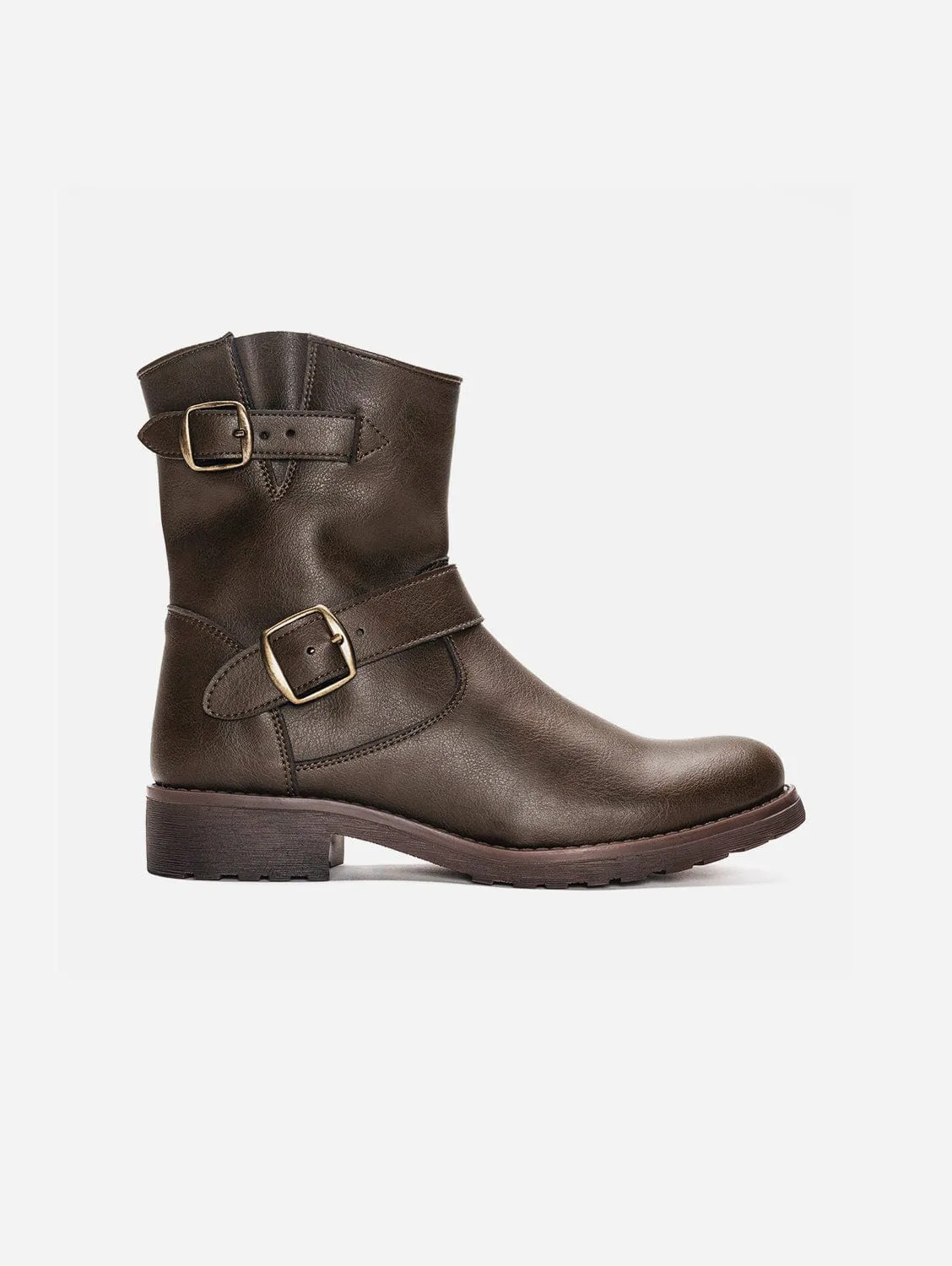 Bottes motard en simili-cuir vegan Odet | Vert