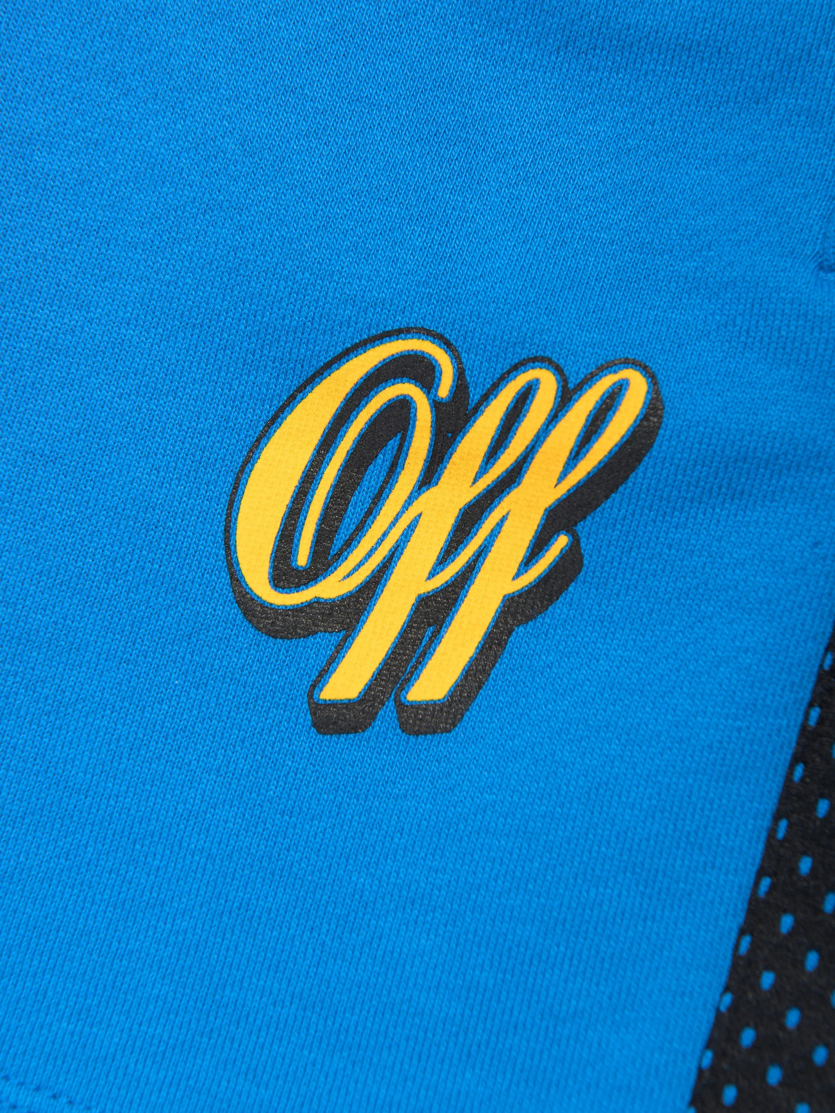 Short en maille avec logo de baseball Off-White Boys en bleu