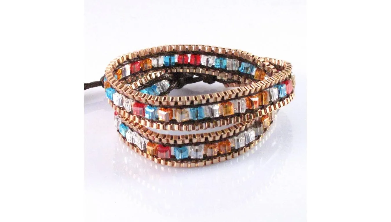 OMG Bracelet enveloppant fait main avec bling