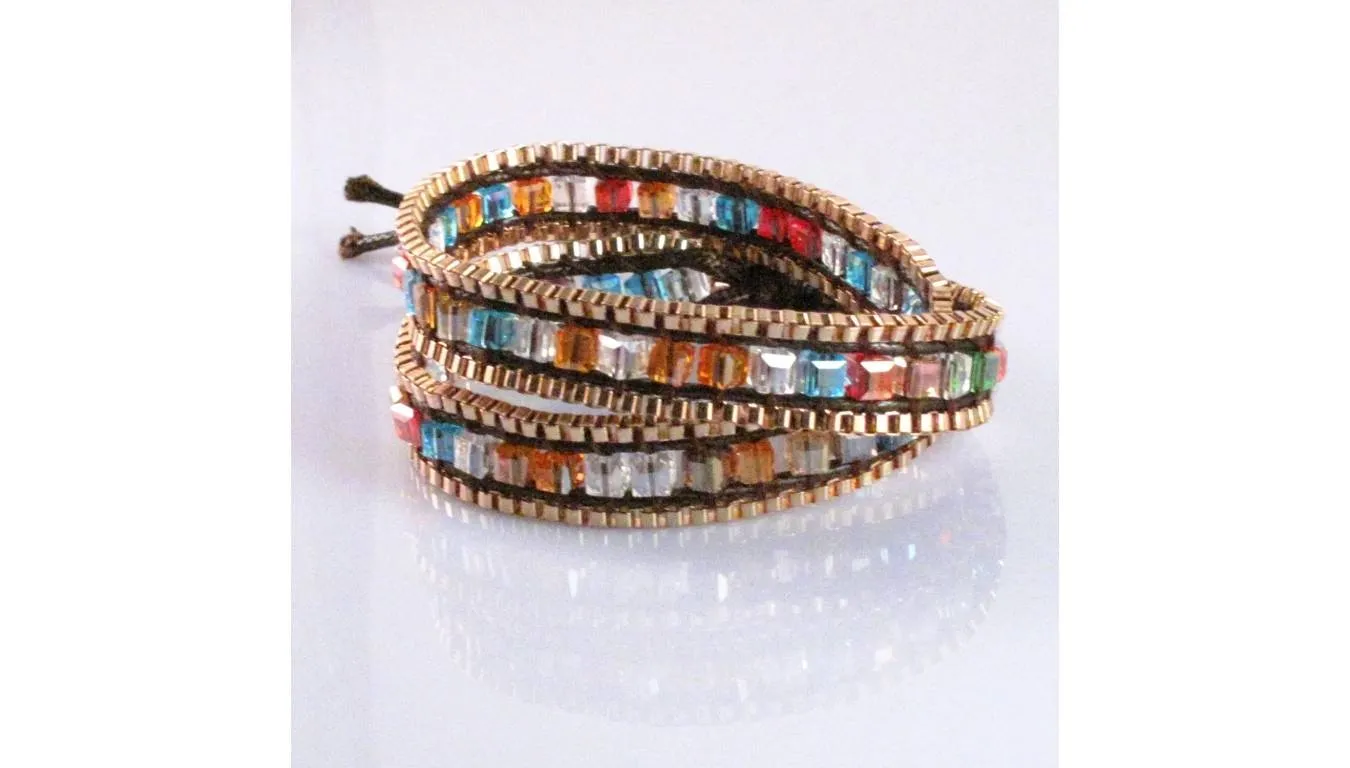 OMG Bracelet enveloppant fait main avec bling