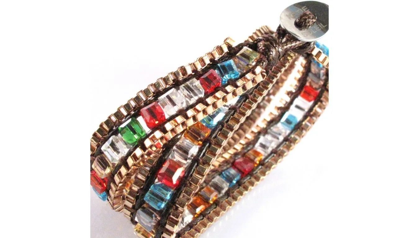OMG Bracelet enveloppant fait main avec bling