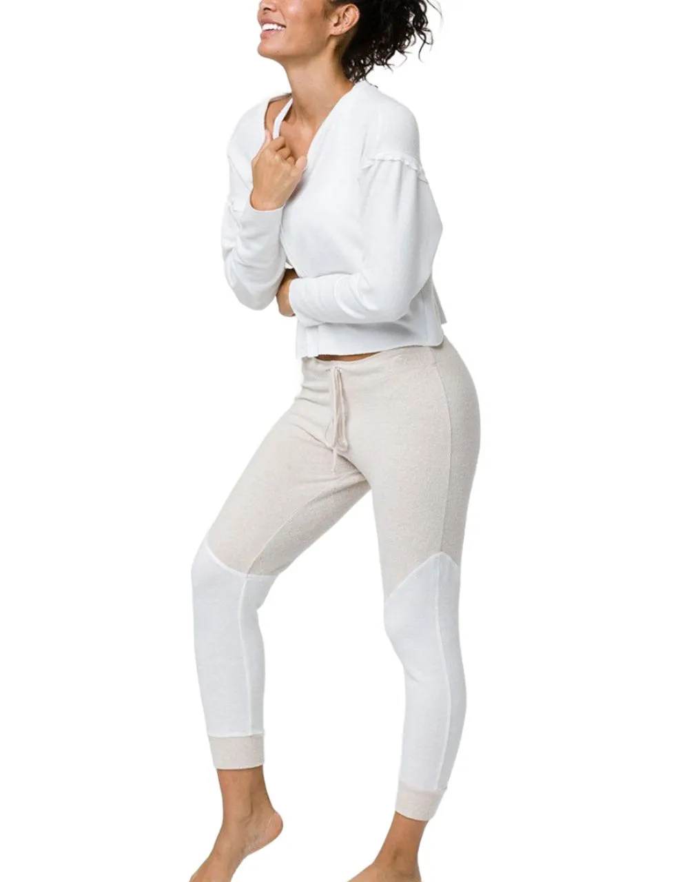 Onzie Hacci Varsity Jogger 2228 Avoine/Blanc