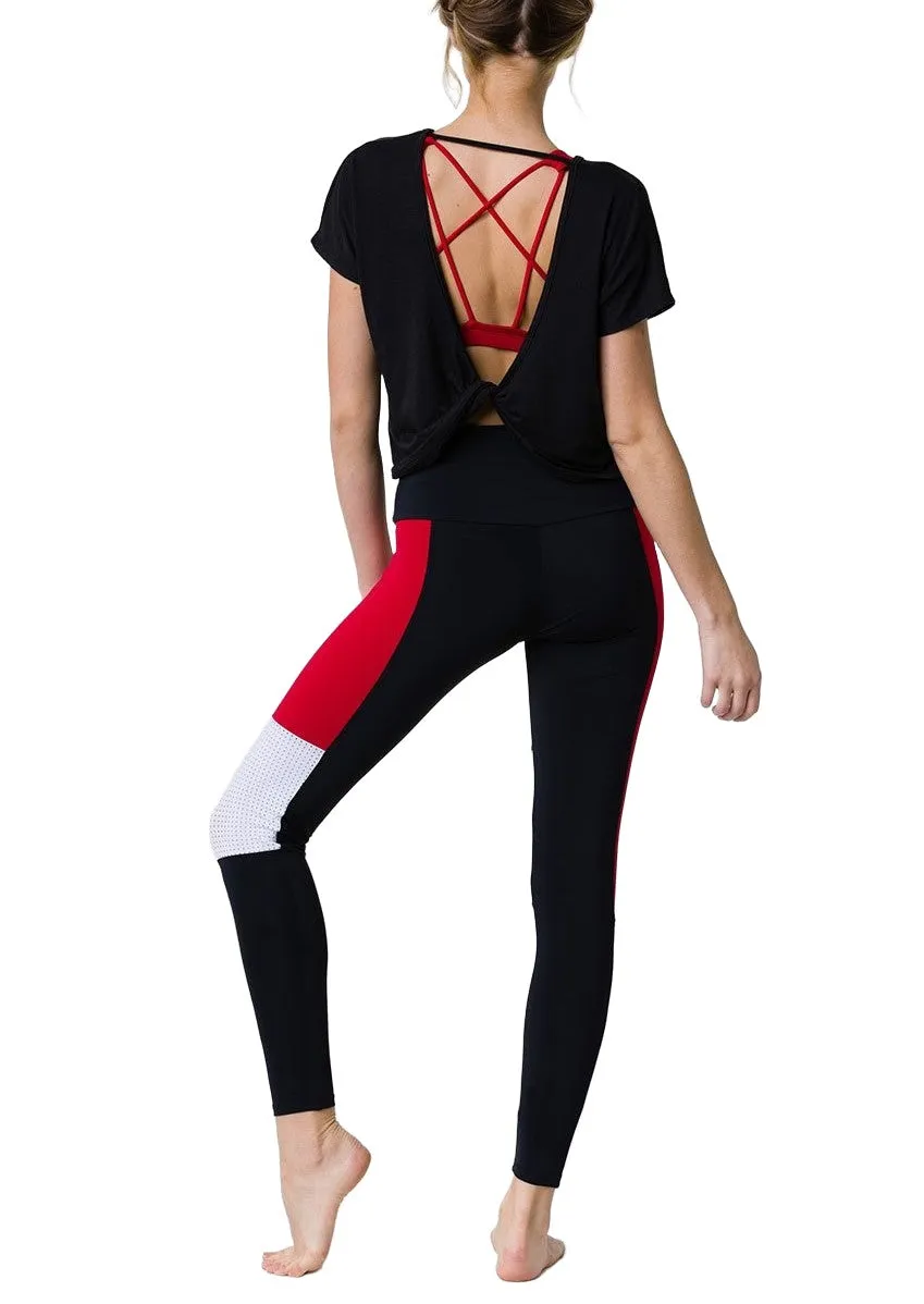 Onzie Haut de yoga chaud à dos découpé 3707 Noir