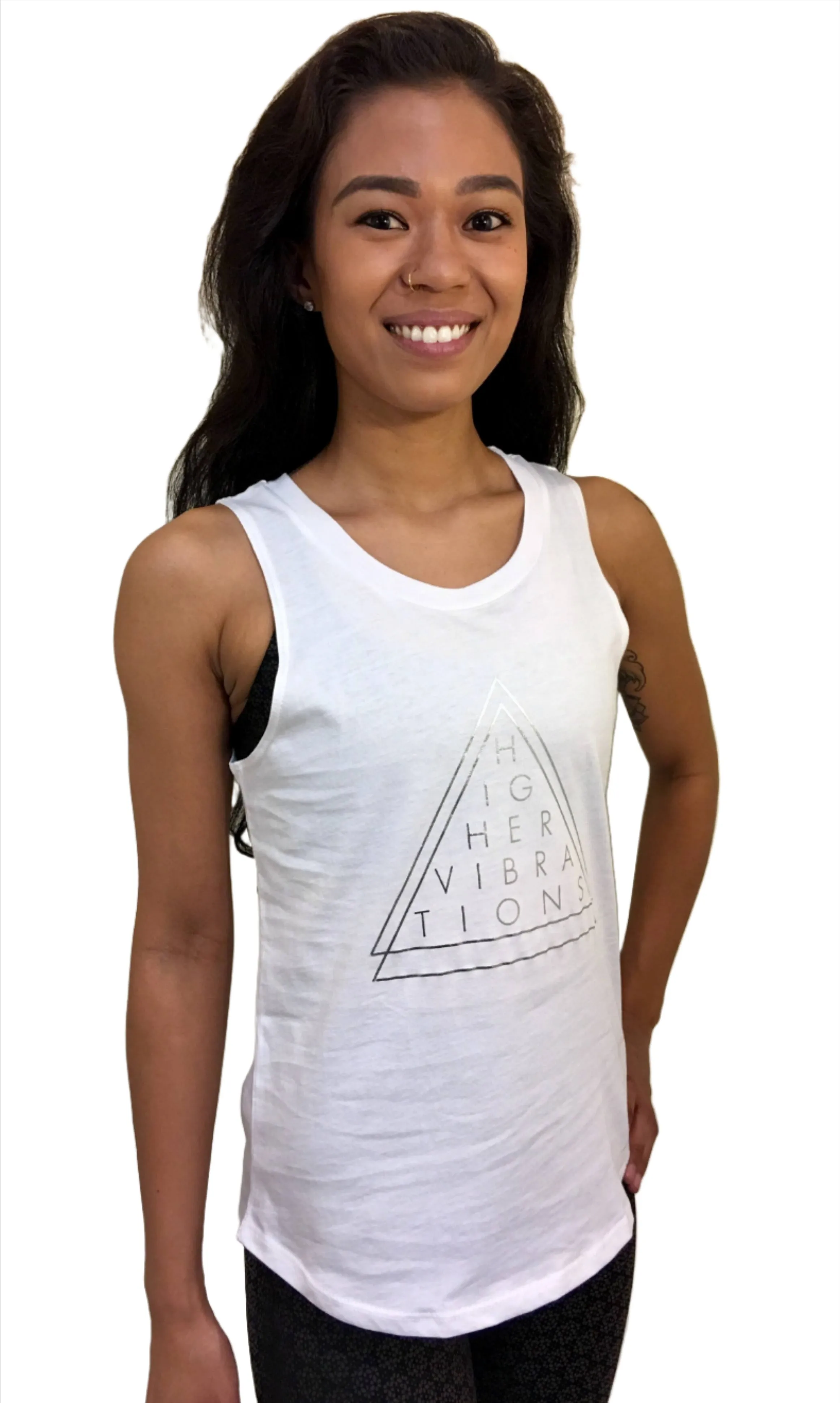 Onzie Nama Tank 370 Vibration Supérieure Blanc/Argent
