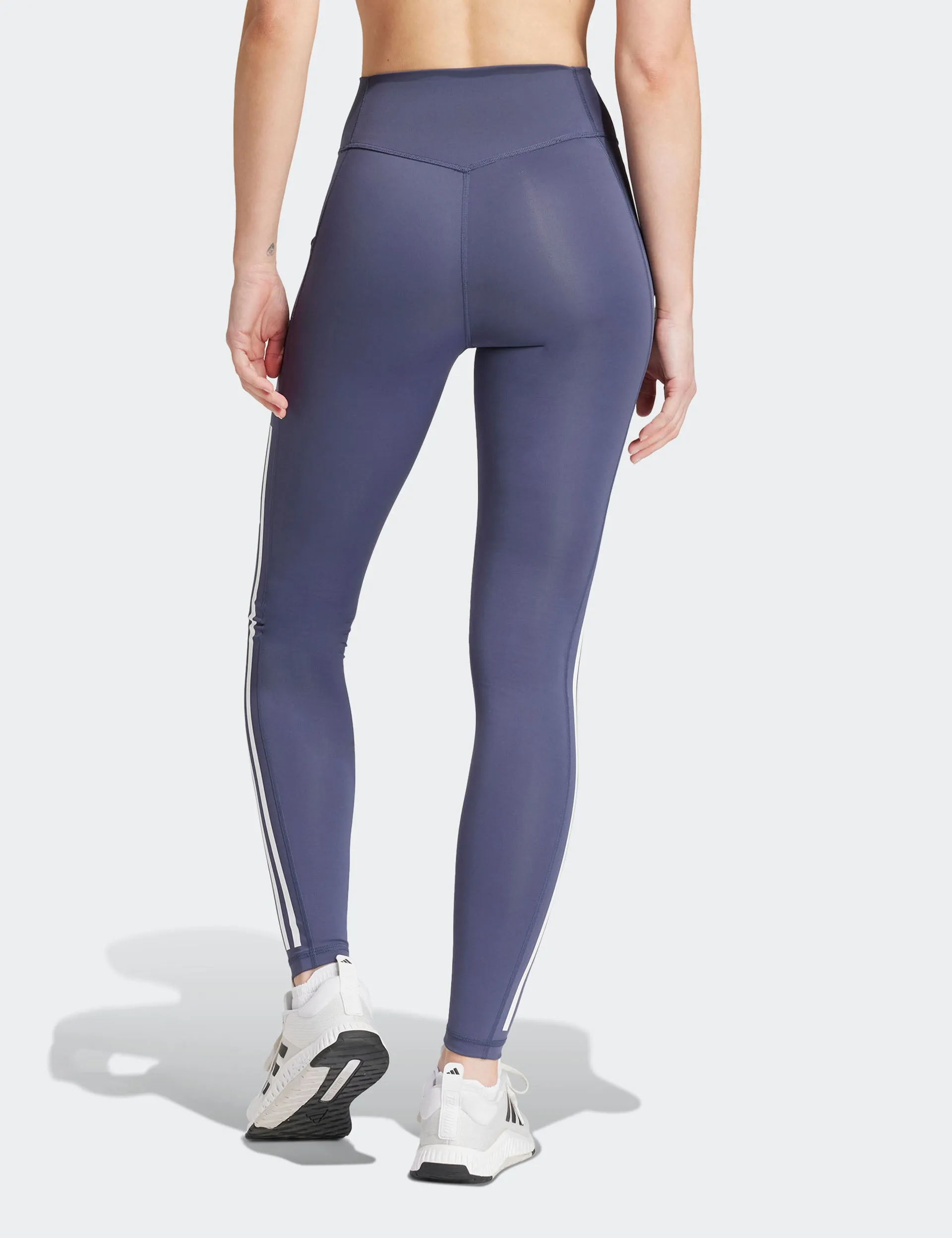 Optime Leggings à Bande Trois Bandes - Bleu Marine Ombré