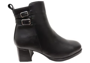 Orizonte Astara Womens European Comfortable Leather Ankle Boots Orizonte Shoes