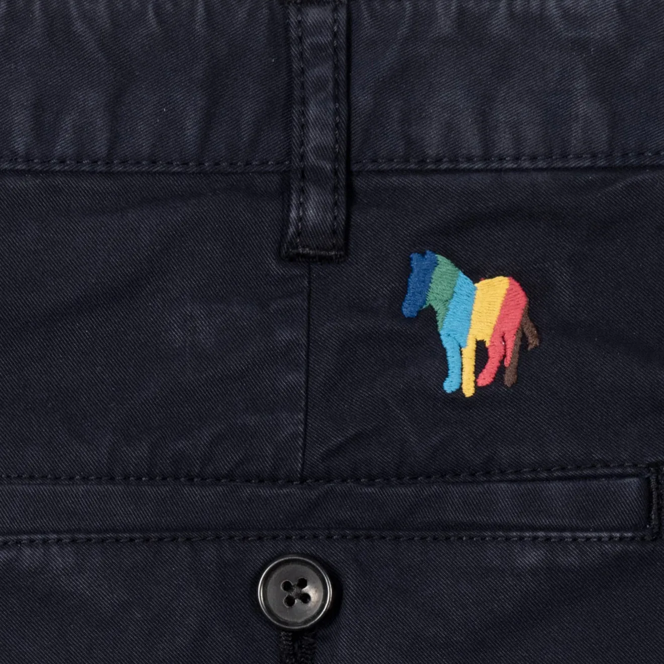 Paul Smith Shorts en Coton-Twill à Rayures Larges Zébrées Bleu Marine